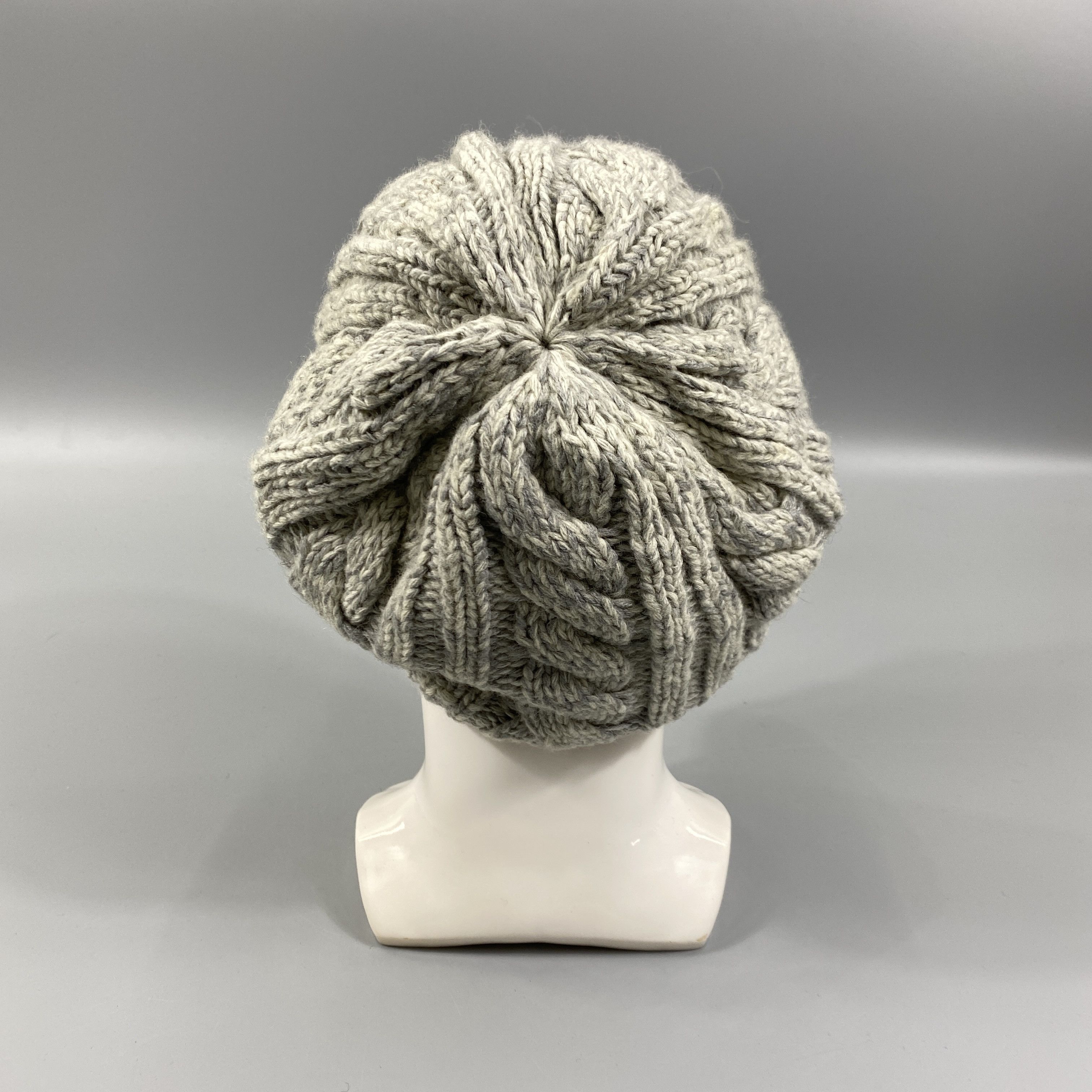 Japanese Brand Crochet Cable Knit Beanie Hats -BN1085 Size ONE SIZE - 4 Thumbnail