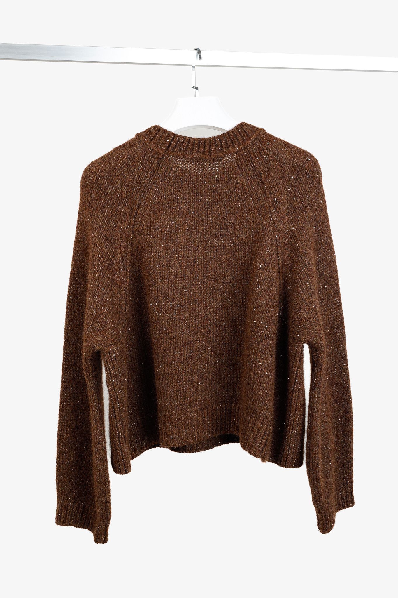 DOROTHEE SCHUMACHER Dorothee Schumacher Sparkling Brown Sequined Pullover Size L / US 10 / IT 46 - 2 Thumbnail