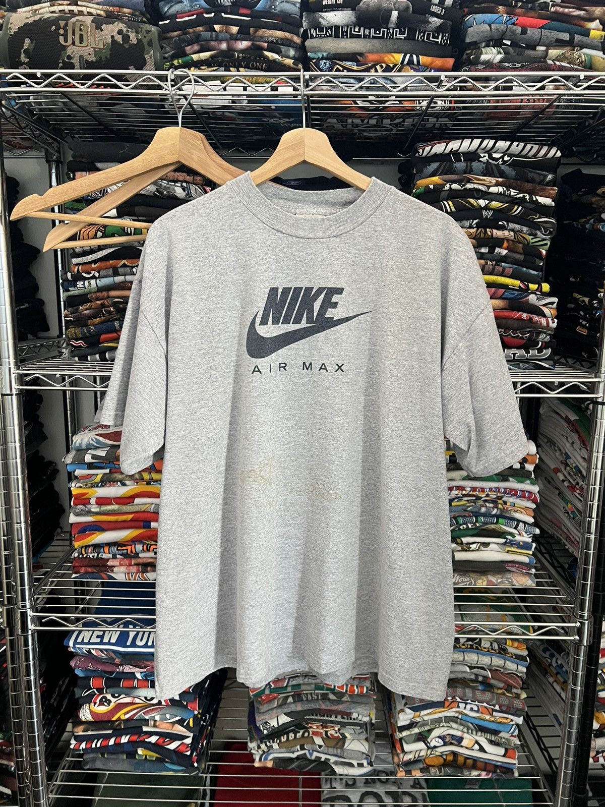 Nike 2000s Nike Air Max Sneakers Promo Tee Y2K Silver Tag Tee Size US XL / EU 56 / 4 - 1 Thumbnail