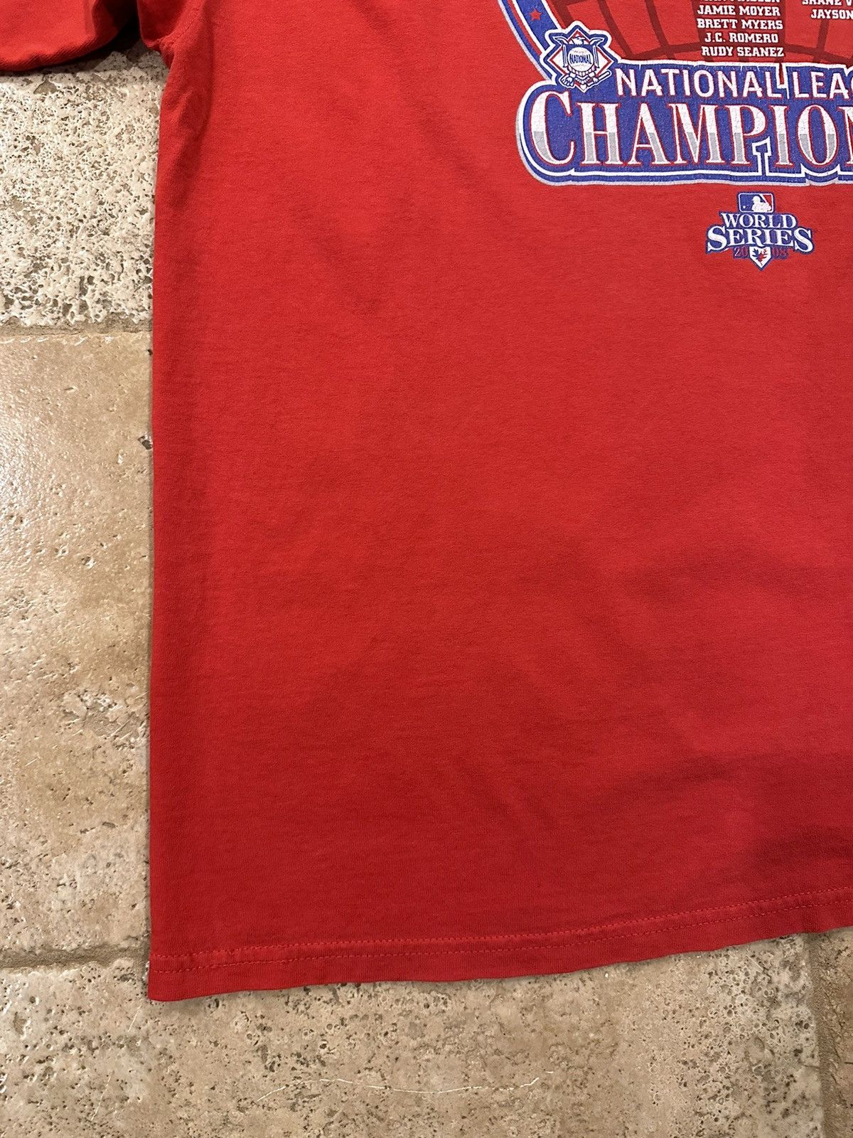 MLB × Majestic × Vintage Vintage Majestic MLB Phillies 2008 World Series Red T-Shirt Size US XXL / EU 58 / 5 - 9 Thumbnail