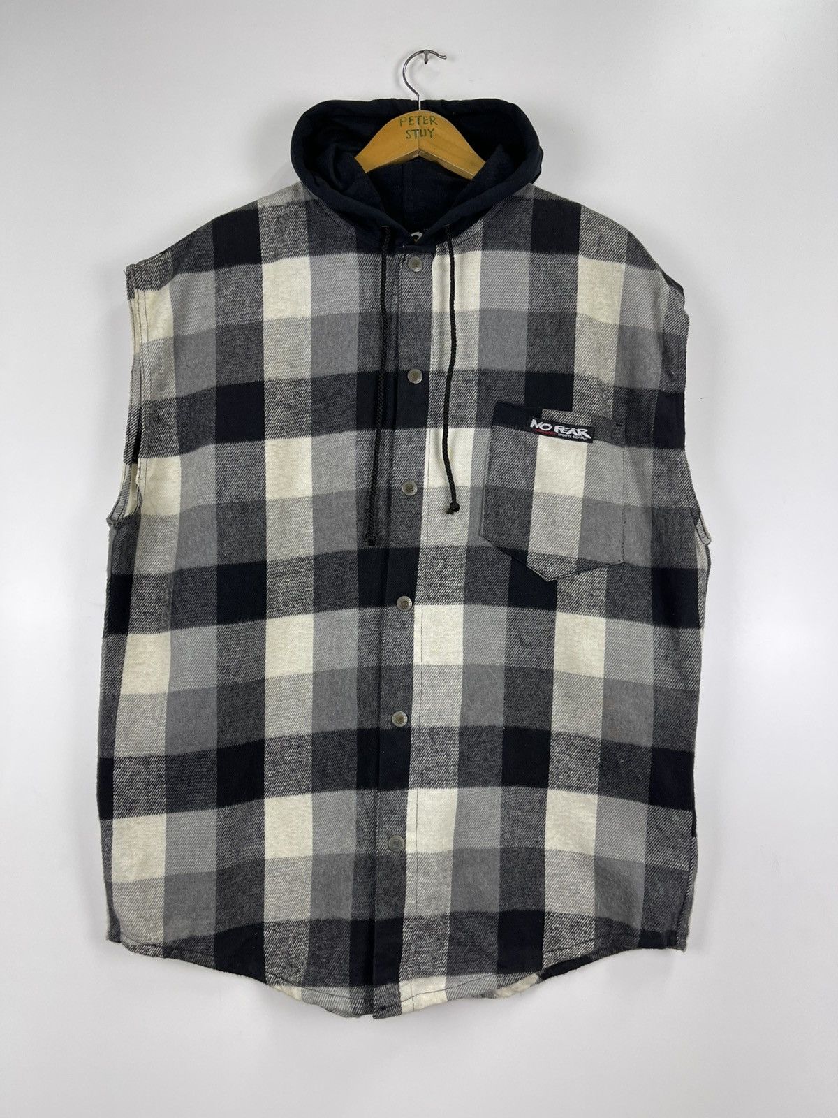 No Fear Vintage No Fear Vest Jacket with Hoodies Size US L / EU 52-54 / 3 - 2 Thumbnail