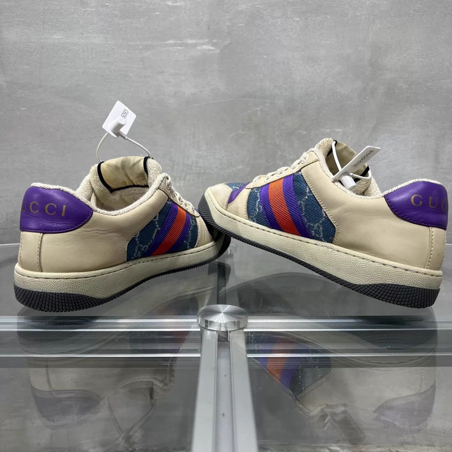 Gucci Gucci distressed sneaker purple 37 women's YH26093 Size US 6.5 / IT 36.5 - 5 Thumbnail