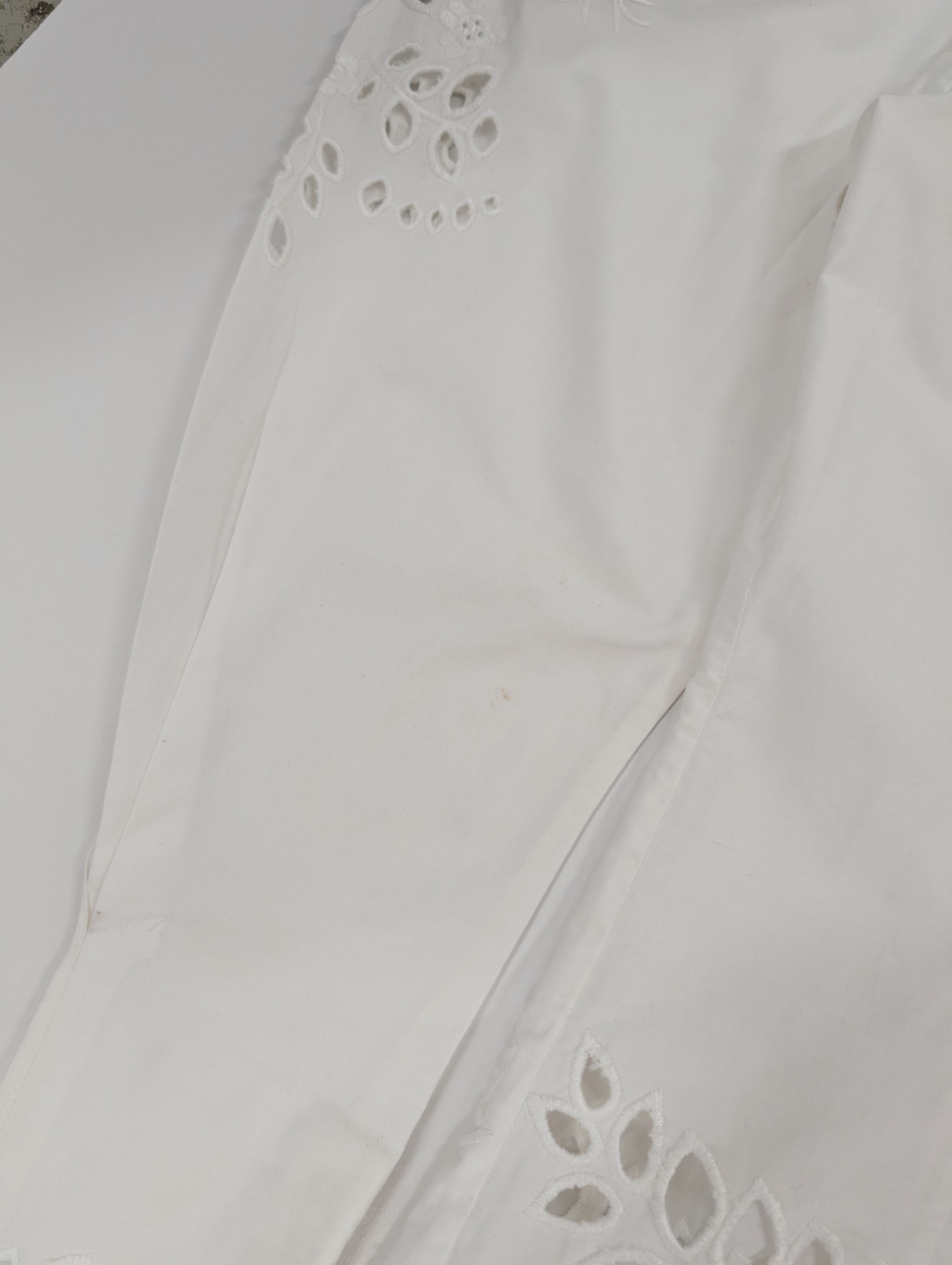 Isabel Marant Etoile Isabel Marant White Danala Borderie Anglaise Blouse Size XS / US 0-2 / IT 36-38 - 3 Thumbnail
