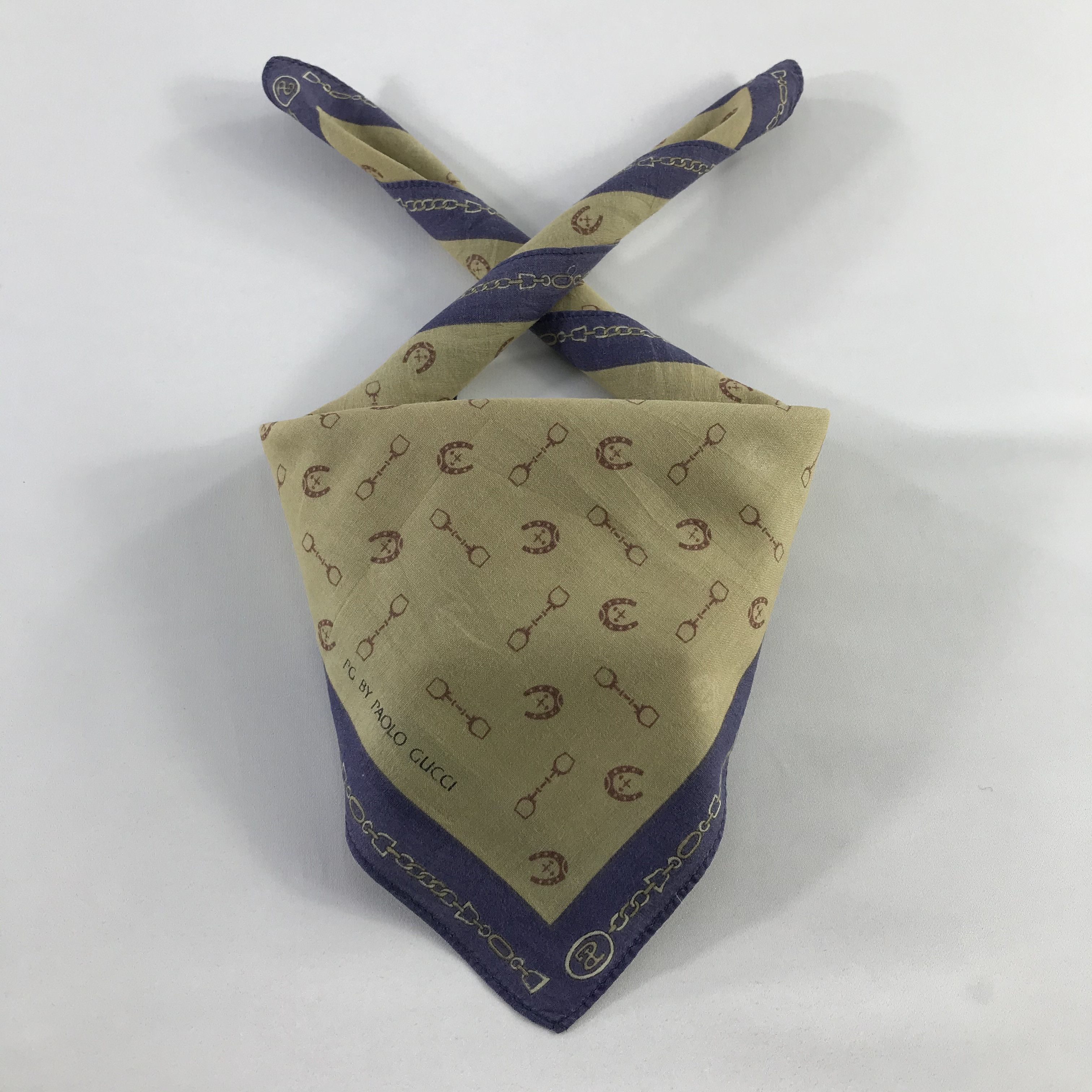 Paolo Gucci × Vintage Paolo Gucci Bandana / Handkerchief / Neckerchief - S748 Size ONE SIZE - 3 Thumbnail