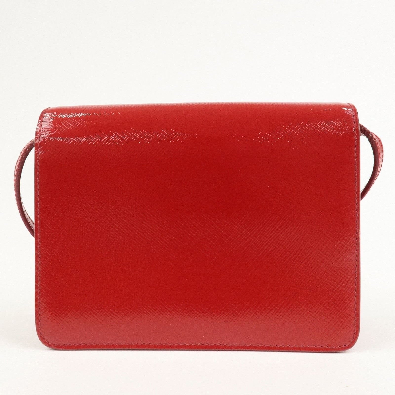 Prada Prada Saffiano Mini Shoulder Bag Red Size ONE SIZE - 2 Thumbnail