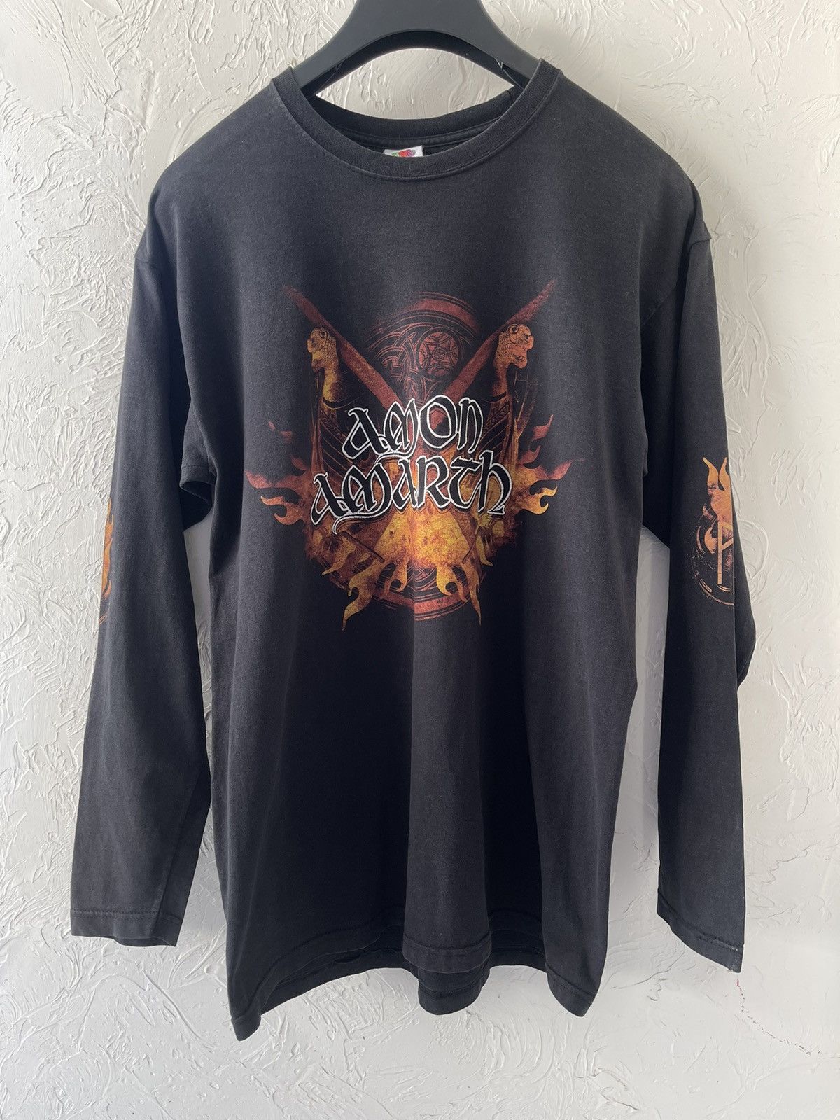 Band Tees Amon Amarth Flames Logo Vintage Rock Metal Long Sleeve Shirt Size US M / EU 48-50 / 2 - 2 Thumbnail