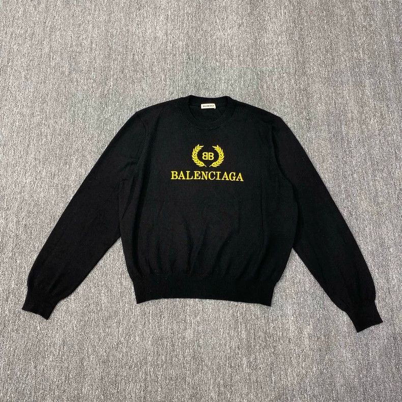 Balenciaga Black Wheat Knit Sweater