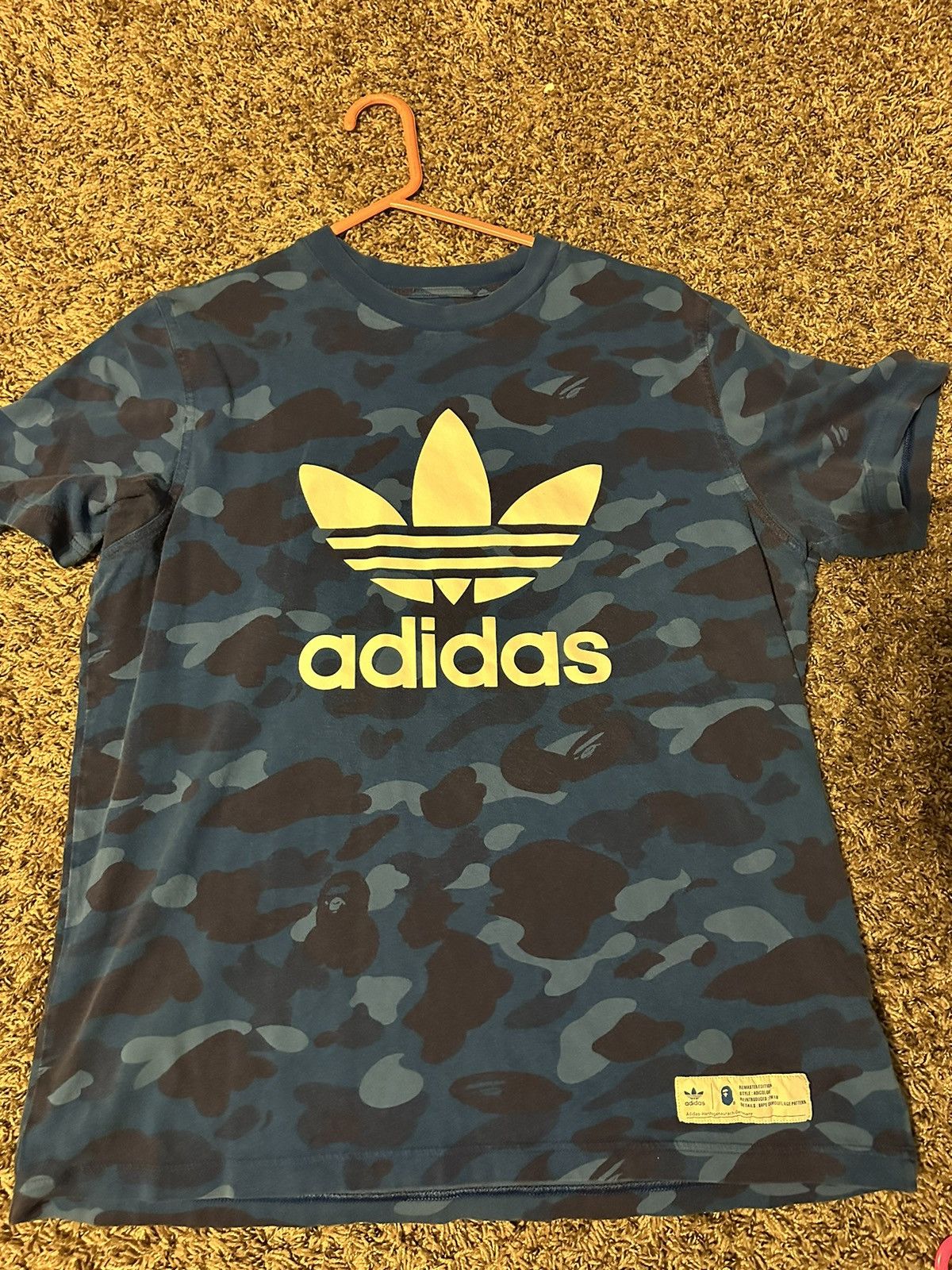 Bape x adidas adicolor tee cinder on sale