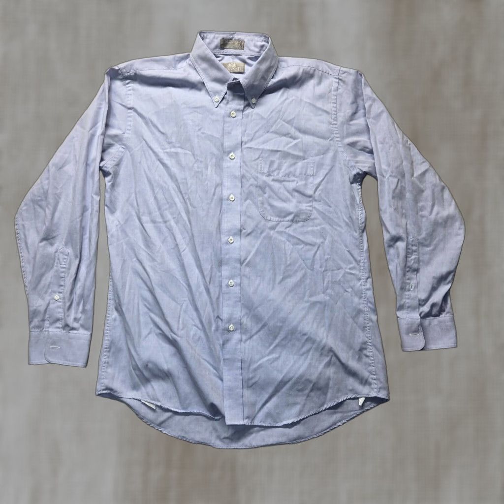 Stafford Stafford Shirt Adult Men 16 34 Blue Long Sleeve Button-Up Casual Cotton Blend Size US L / EU 52-54 / 3 - 1 Thumbnail