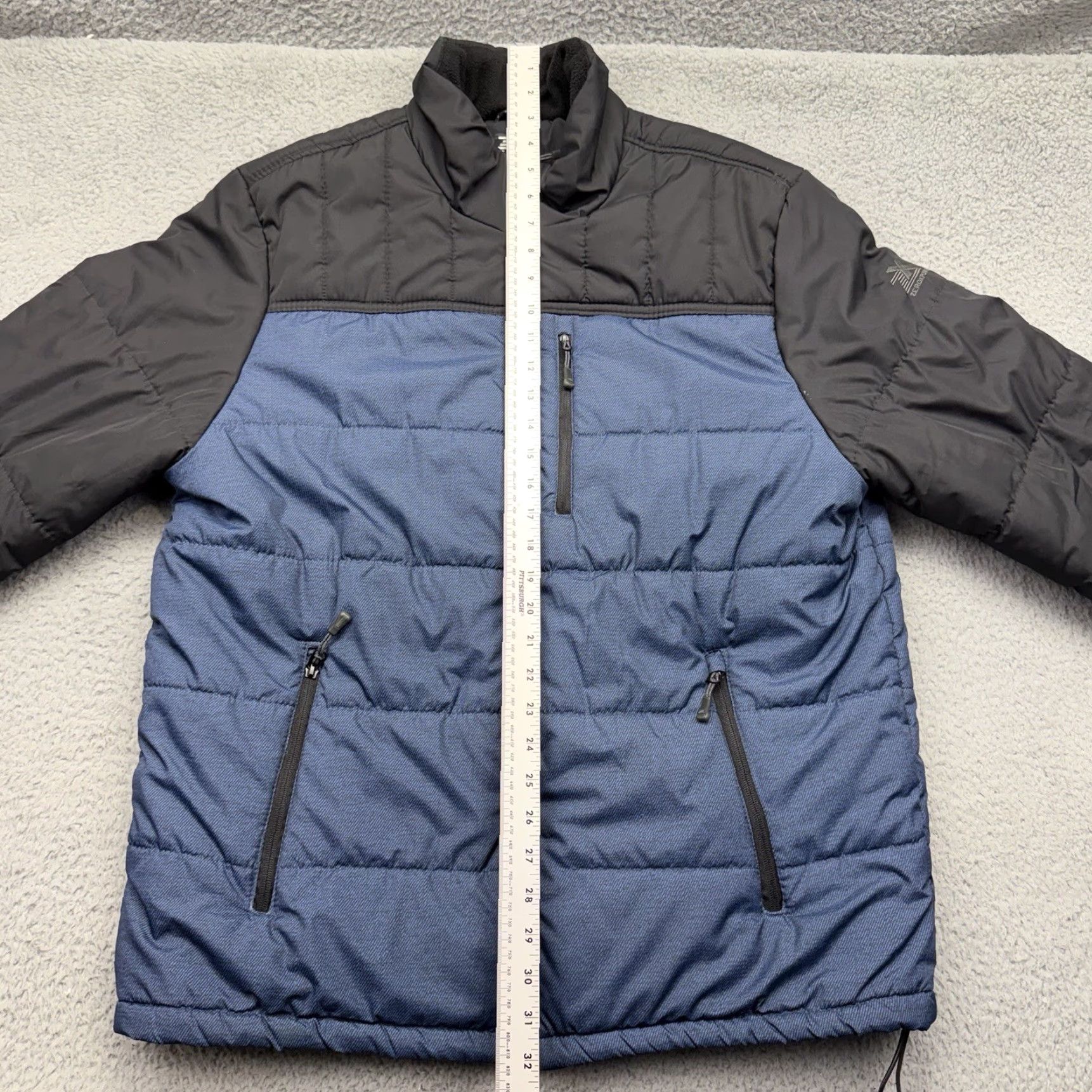 ZeroXposur ZeroXposur N82650 Mens Large Navy Blue Quilted Puffer Jacket Mid Weight Full Zip Size US L / EU 52-54 / 3 - 4 Thumbnail
