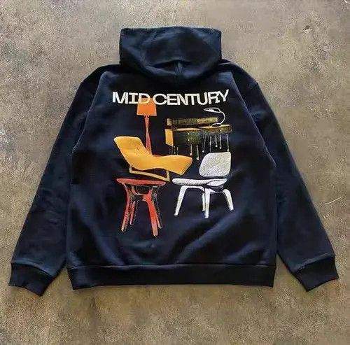 Japanese Brand × Vintage Washed vintage table pattern loose hoodie Size US L / EU 52-54 / 3 - 1 Thumbnail