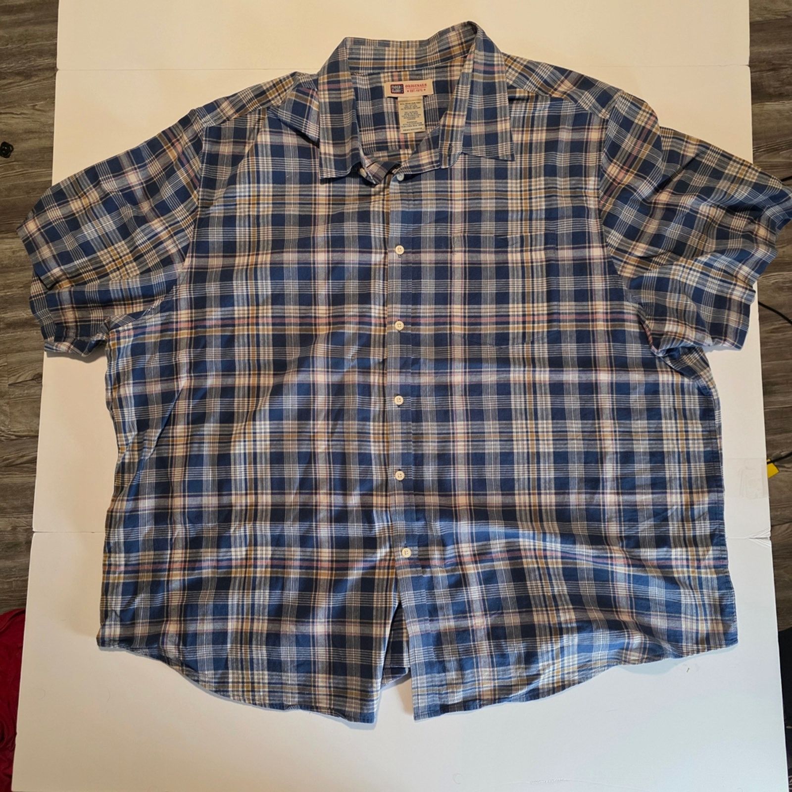 Faded Glory Men's Blue Plaid Shirt 3XL Size US XXL / EU 58 / 5 - 1 Thumbnail