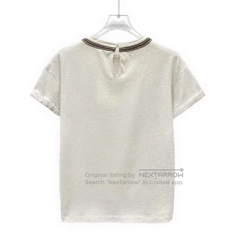 Brunello Cucinelli Brunello Cucinelli Khaki Cotton V-Neck Single Breasted Lon Size S / US 4 / IT 40 - 2 Thumbnail