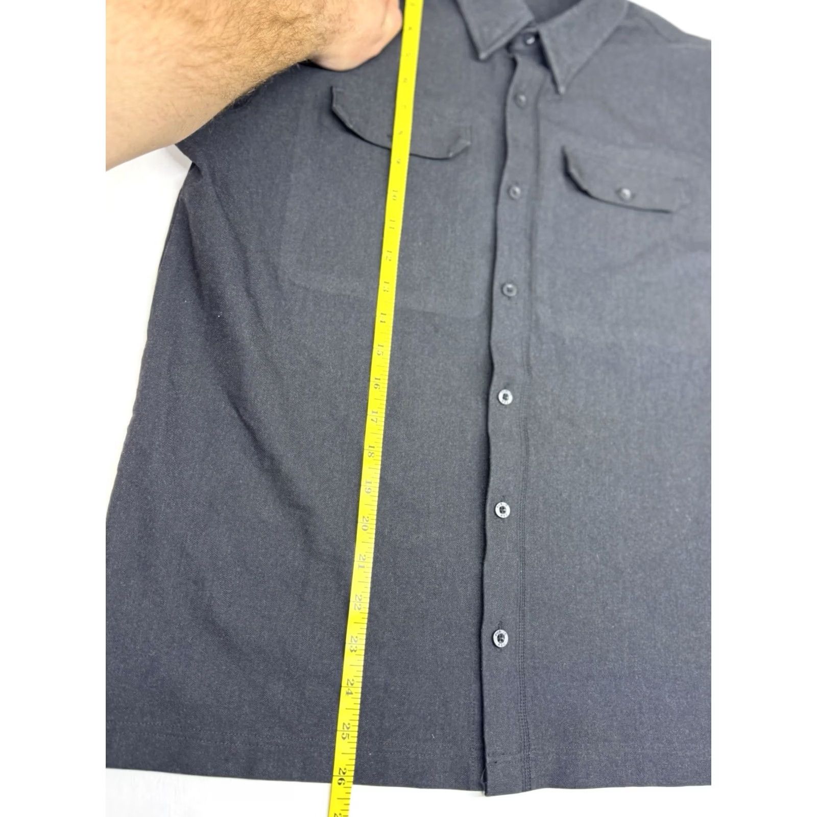 Vintage Public Rec Shirt Mens M Black Cotton Blend Stretch Thermal Button Down - Casual, Long Sleeve, Pockets, Regular Fit, Fall Winter, Collared, Jeans, Men Size US M / EU 48-50 / 2 - 5 Thumbnail
