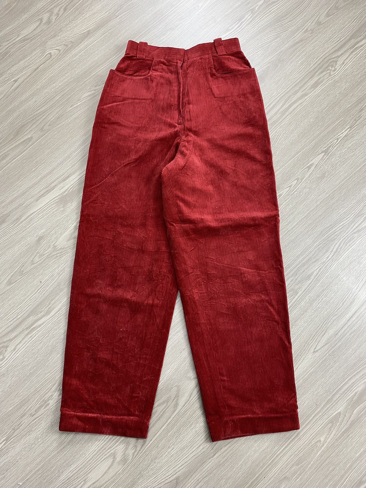 Christian Dior Monsieur 1990s Vintage Christian Dior Sport Red Corduroy Baggy Pants Size 38" / US 16 / IT 52 - 1 Thumbnail