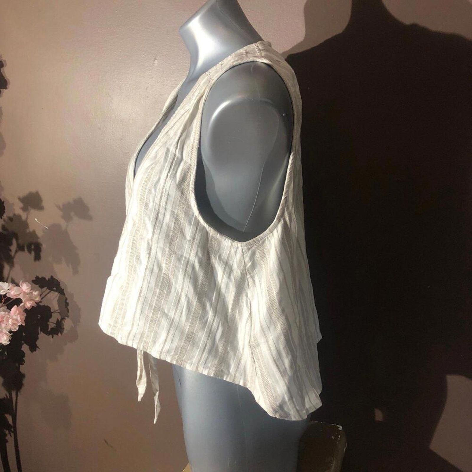 Free People Top blouse shirt tie front vest free people Size S / US 4 / IT 40 - 2 Thumbnail