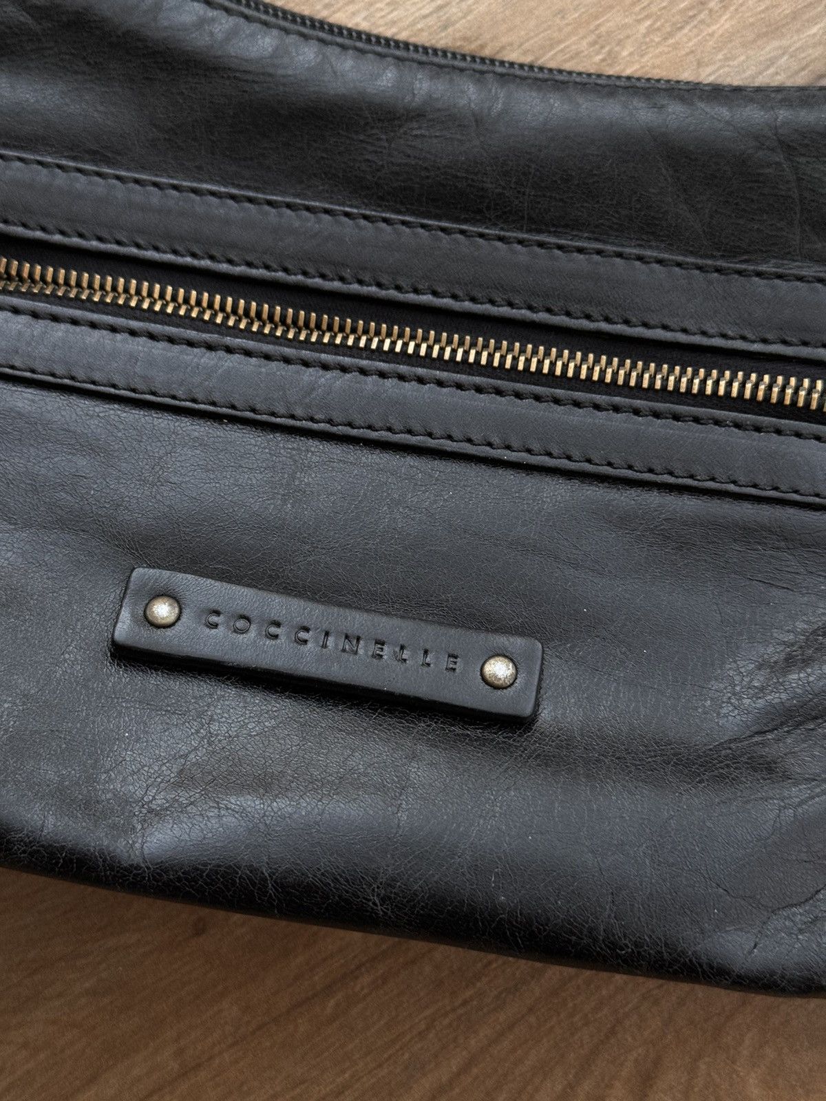 Cucciolo × Vintage Vintage Coccinelle Black Leather Small W’ Handbag Size ONE SIZE - 3 Thumbnail