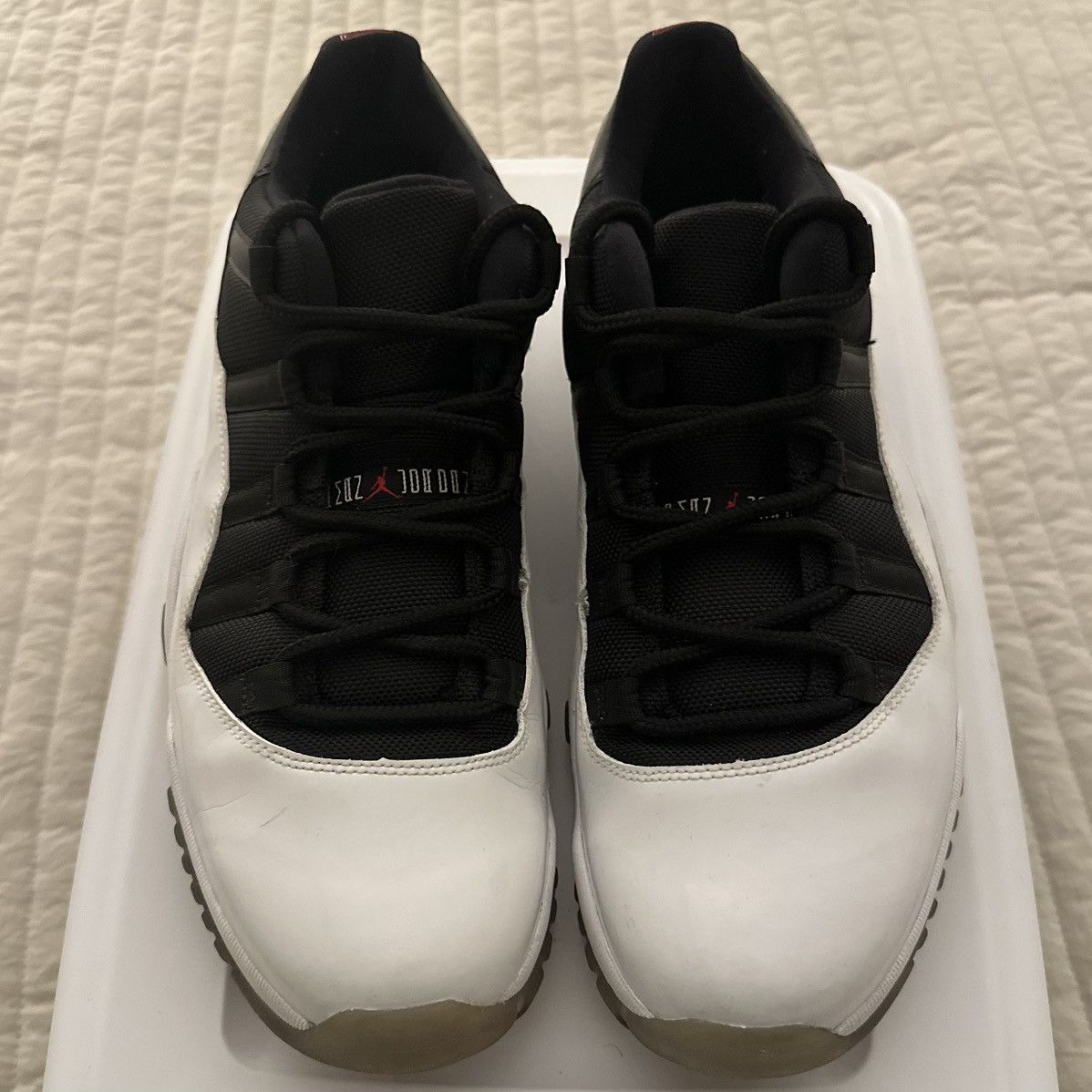 Jordan Brand Jordan 11 Low Tuxedo Sneakers Size 11.5 Black White Size US 11.5 / EU 44-45 - 2 Thumbnail
