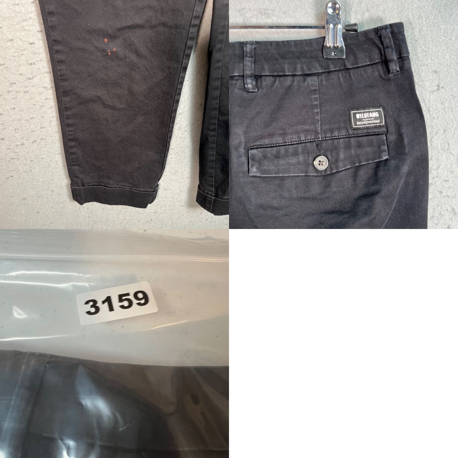 Wildfang Wildfang Womens Size 4 Black Essential Trousers Cotton Blend Slim Fit Pants Chino Flat Front Zip 27in Inseam 29in Waist Womens Slim Black 4 Size 27" / US 4 / IT 40 - 9 Thumbnail