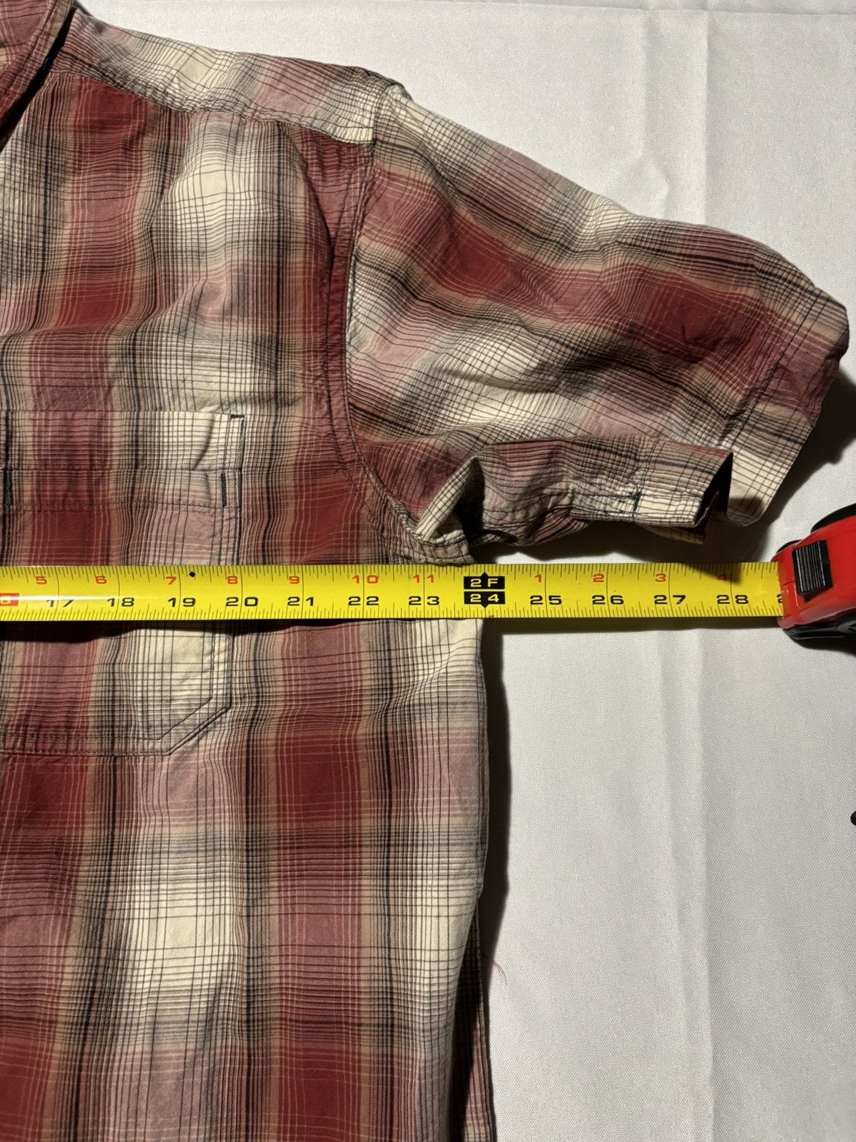 Carhartt Burgundy plaid Carhartt short sleeve boxy fit button up Size US XL / EU 56 / 4 - 4 Thumbnail