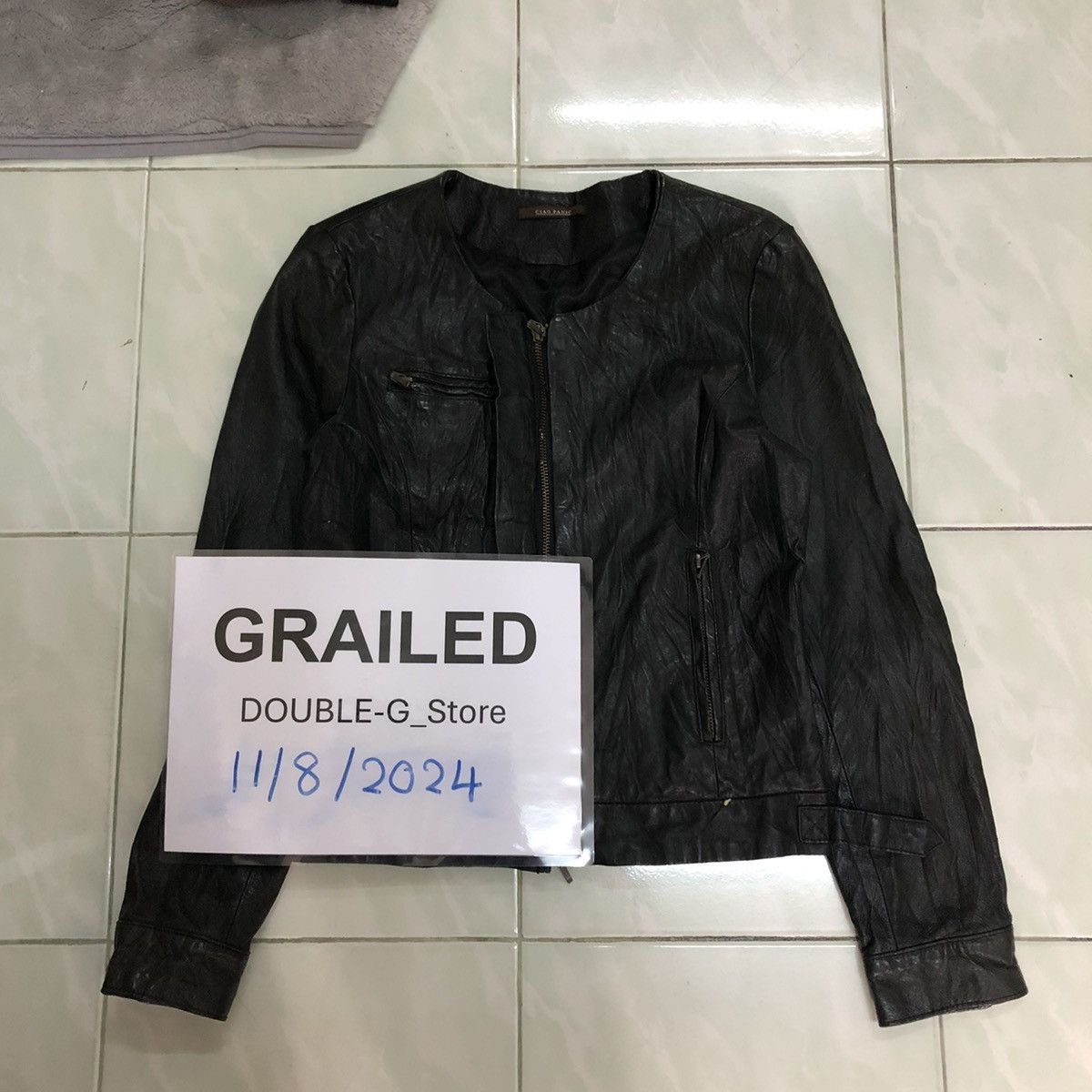 Japanese Brand 📌CROPPED BIKER LEATHER JACKET CIAO PANIC JAPAN Size M / US 6-8 / IT 42-44 - 15 Thumbnail