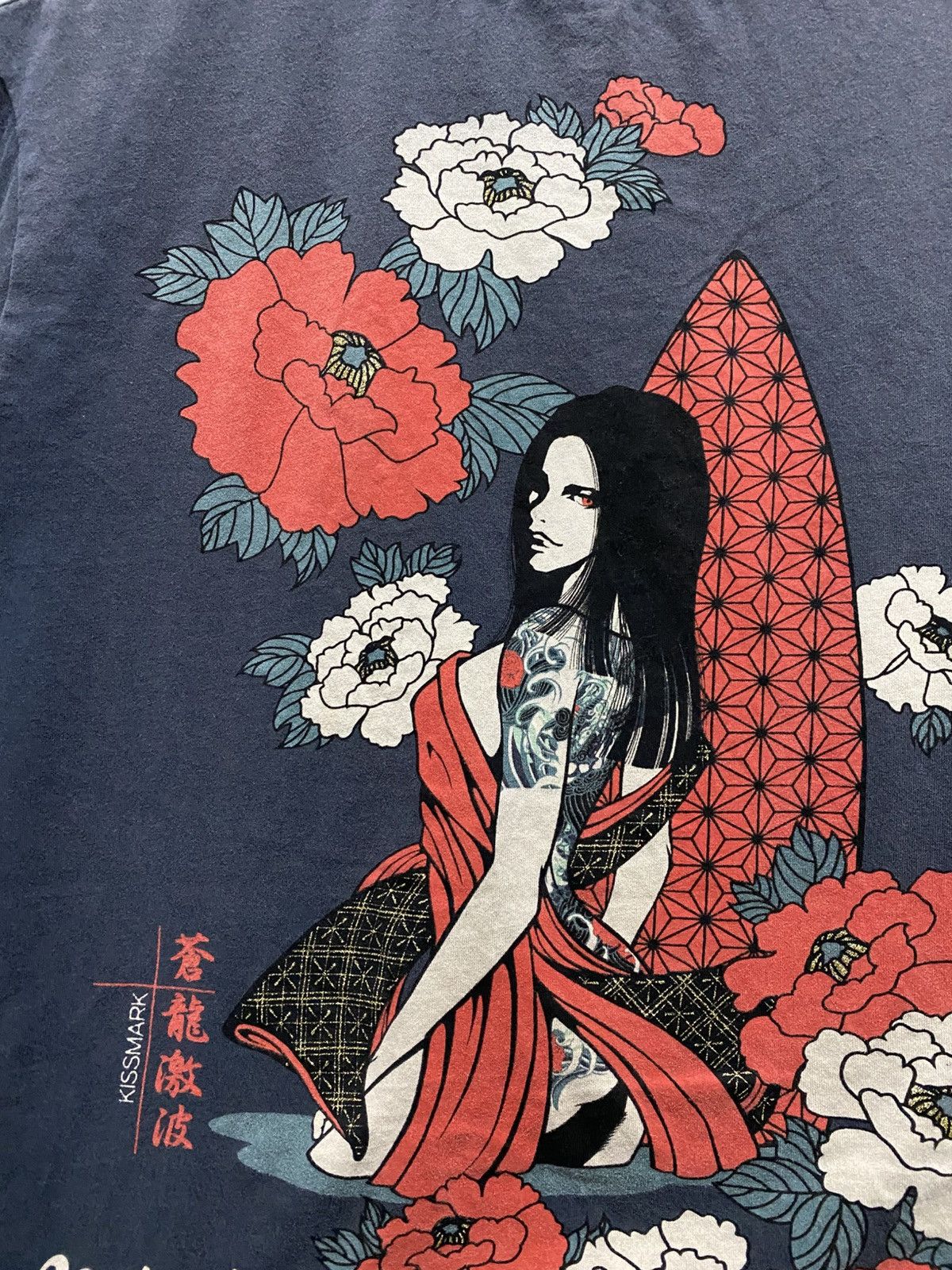 Japanese Brand Vintage Japanese Sukajan Girl Brand Kissmark T-Shirt Size US L / EU 52-54 / 3 - 4 Thumbnail