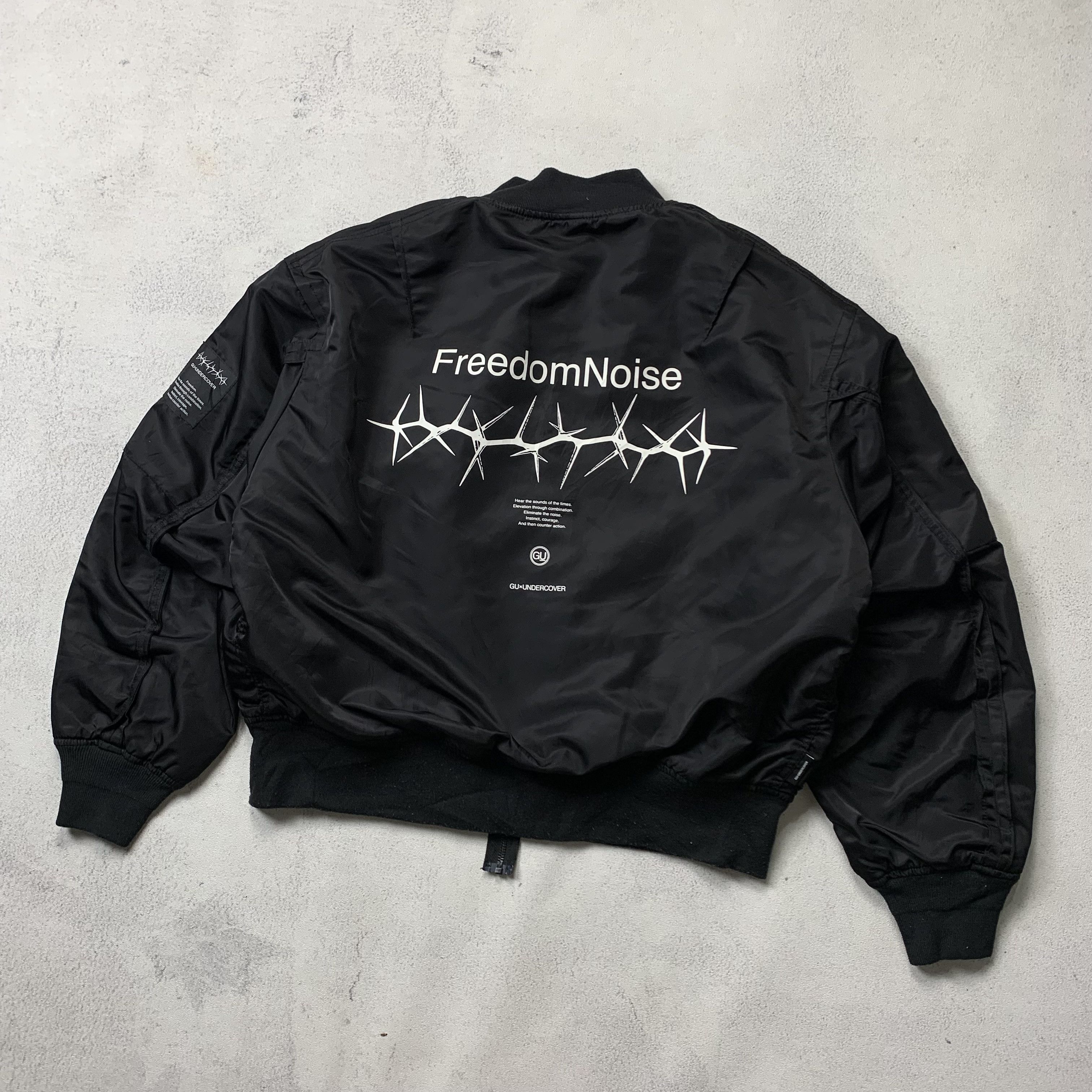 Undercover Undercover X GU Freedomnoise MA-1 Bomber Jacket Design 