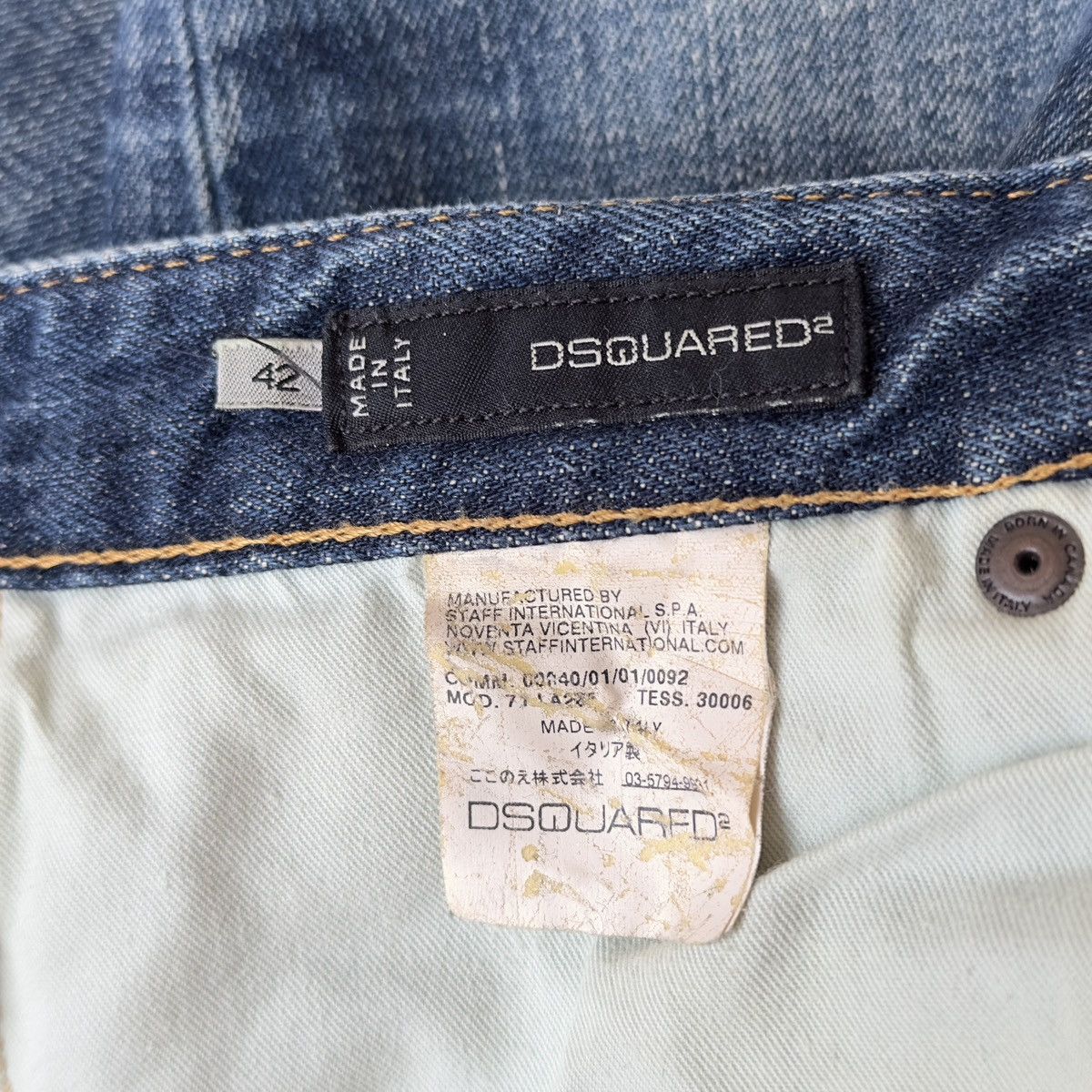 Dsquared2 Dsquared2 F/W 2009 Patchwork Distressed Mud Wash Jeans Size US 29 - 7 Thumbnail