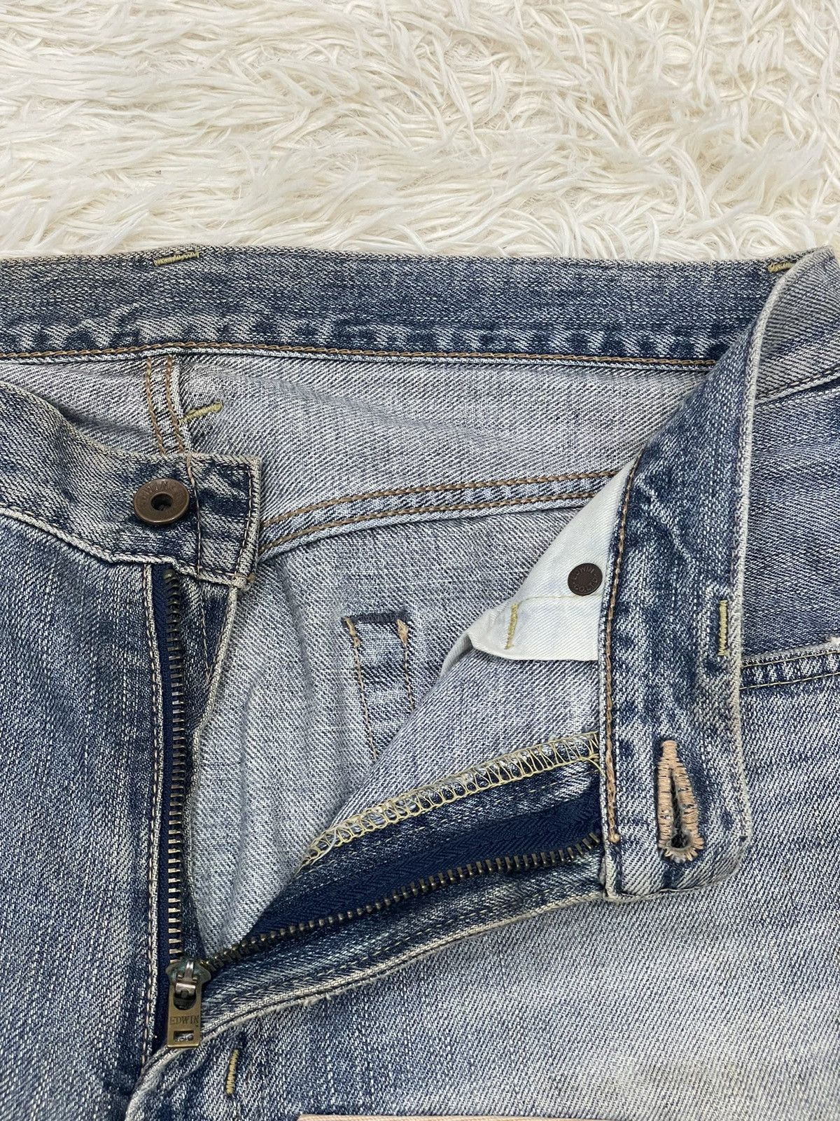 Edwin Final Drop‼️Distressed Vintage Edwin 505 Selvedge Denim Size US 32 / EU 48 - 22 Thumbnail