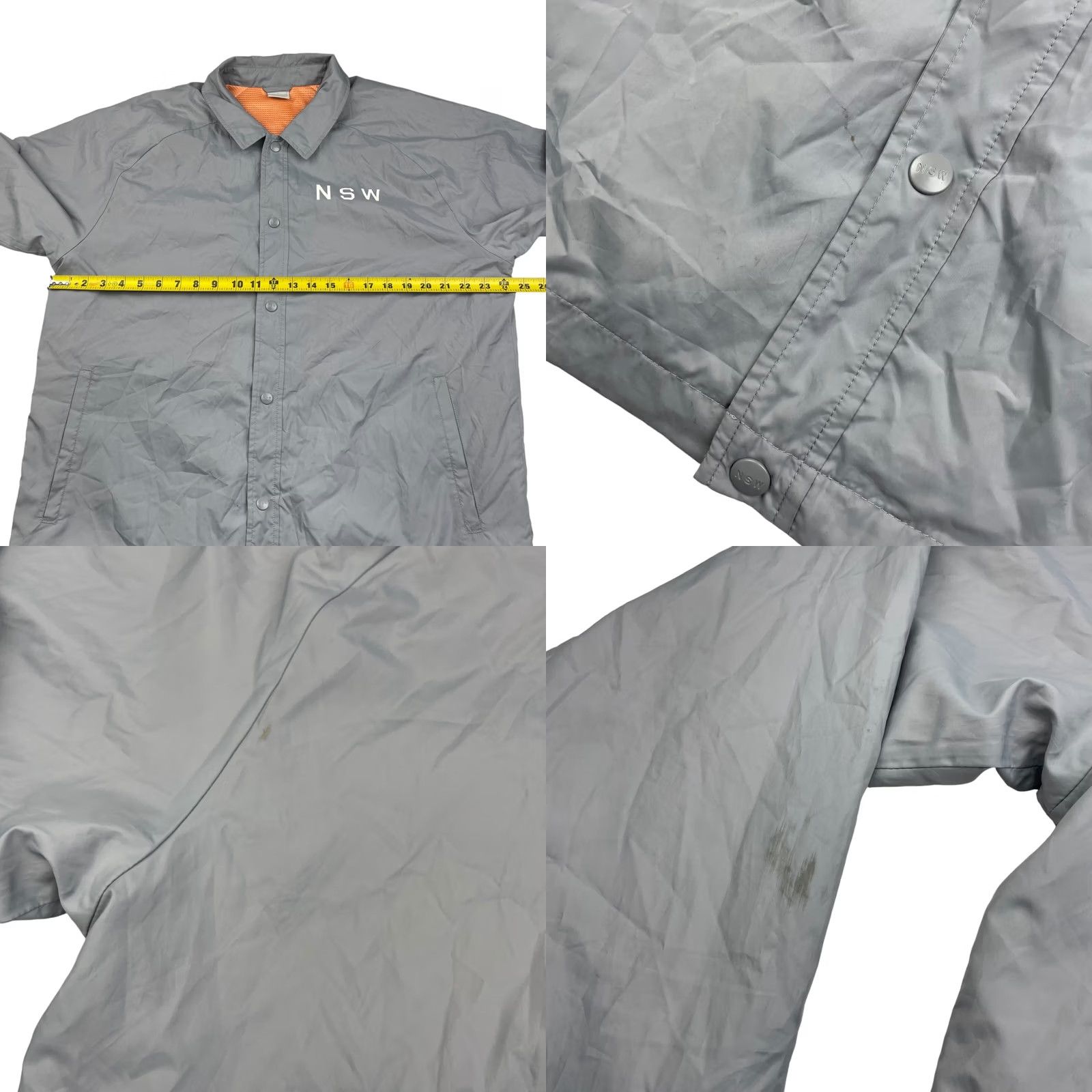 Nike VTG Nike Men’s NSW Windbreaker Jacket Gray Large Casual 80s Snap Button Lined Swoosh Logo Size US L / EU 52-54 / 3 - 8 Thumbnail