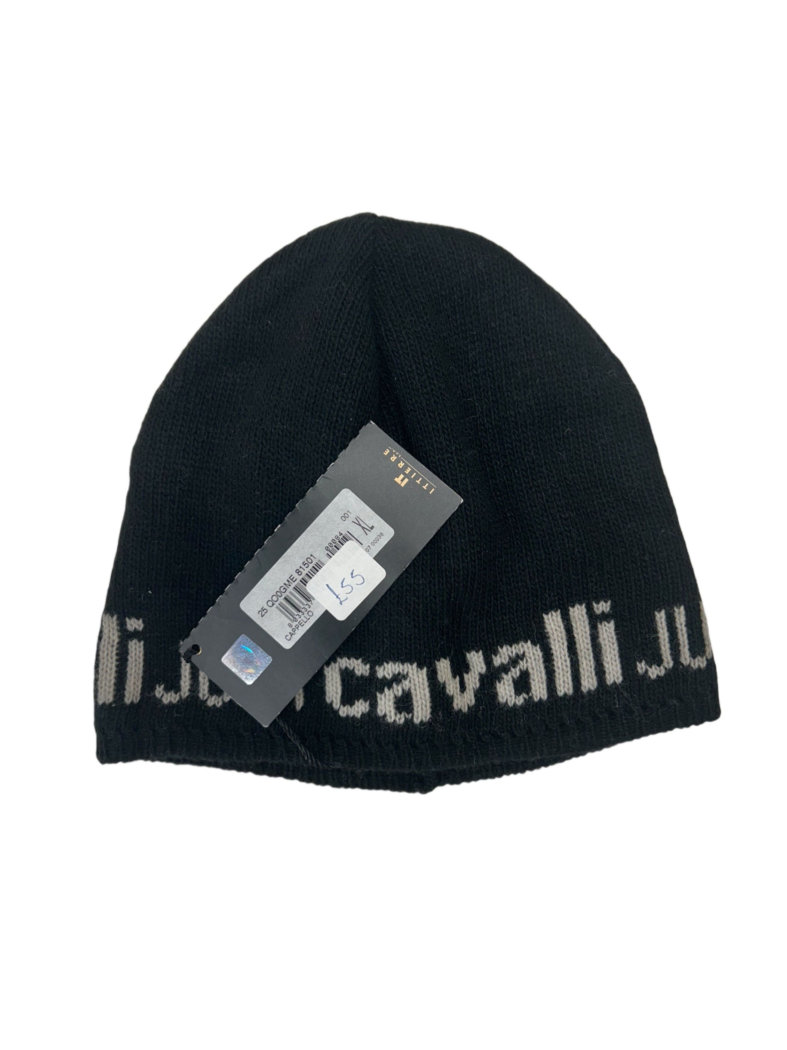 Just Cavalli Just Cavalli Black Wool Beanie With IntarsiaJustCavalli'Logo Size 36 - 3 Thumbnail