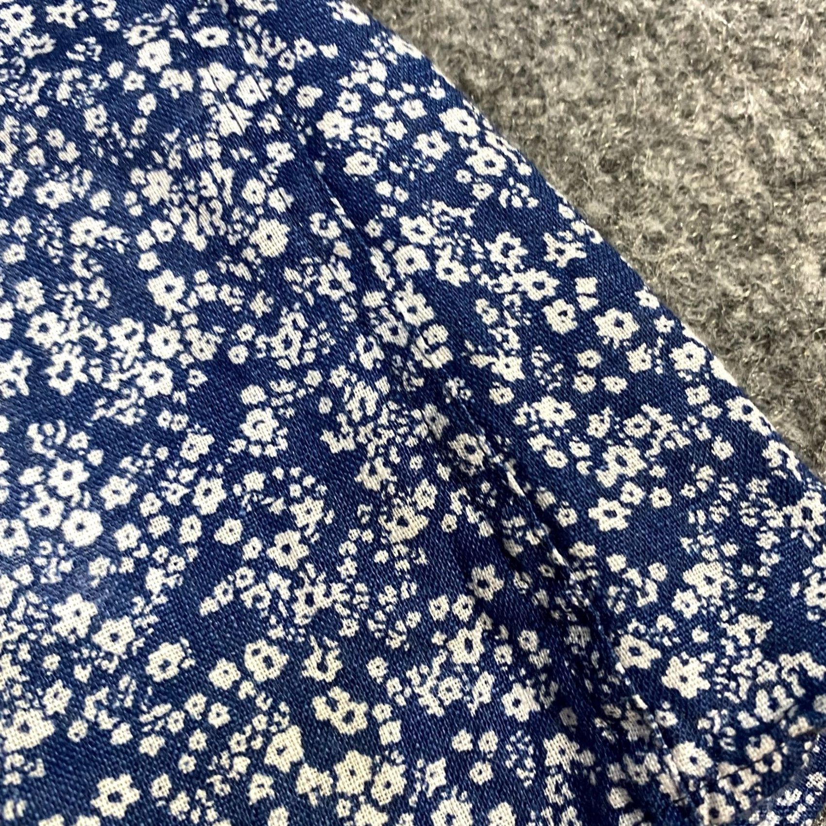 Celio VINTAGE Celio Shirt Blue L All Over Floral Print 100% Linen Floral Shirt Mens L Blues Size US L / EU 52-54 / 3 - 2 Thumbnail