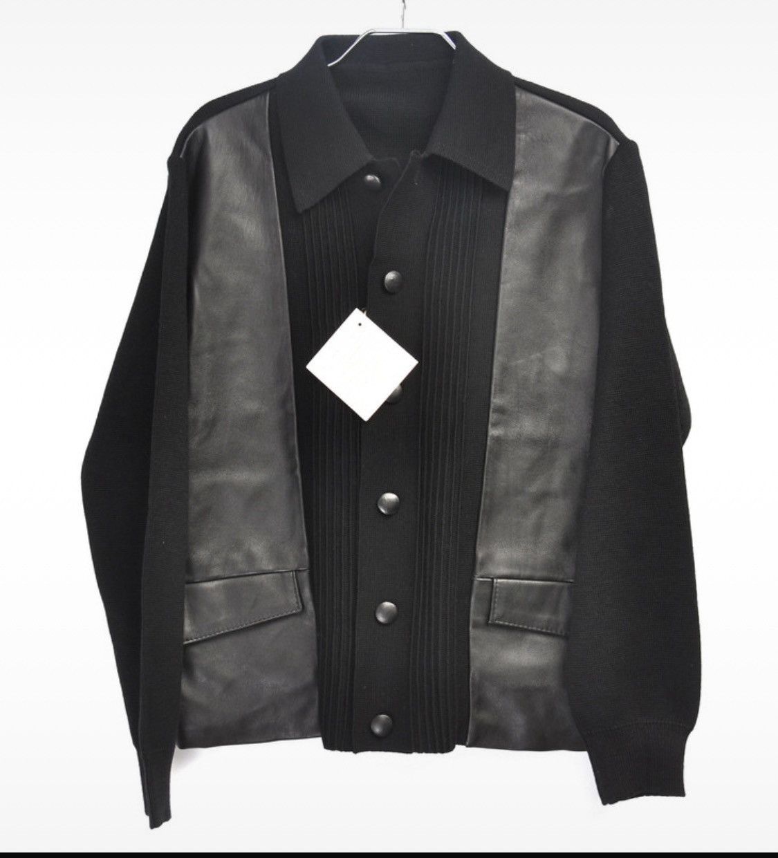 Vintage Deadstock 1950 Erdmann Leather/ Wool Knit Size US S / EU 44-46 / 1 - 1 Thumbnail