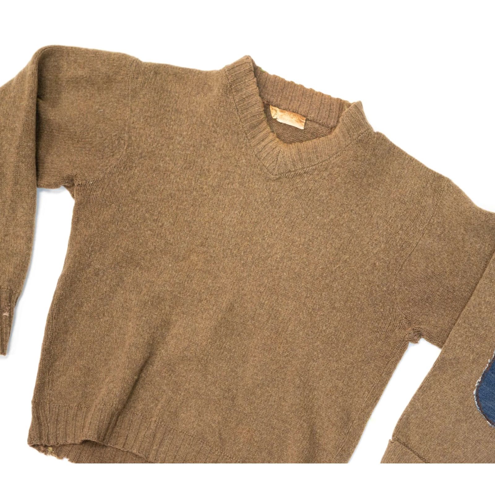 Vintage VINTAGE Langtry Sweater Womens Medium Wool Elbow Patches Fisherman Oarsman 50s 60s 70s 80s 90s Knit Pullover Brown Size M Womens Size M / US 6-8 / IT 42-44 - 5 Thumbnail