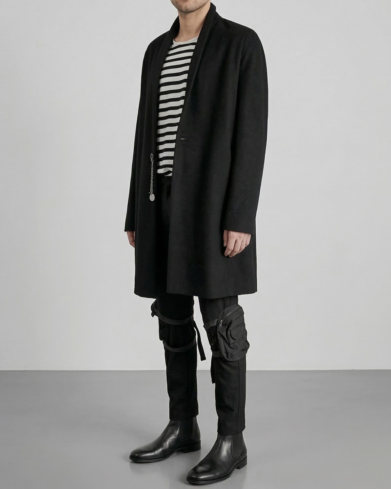 Attachment Cashmere Blend Shawl Collar Coat with Chain Fastener Size US XL / EU 56 / 4 - 2 Thumbnail