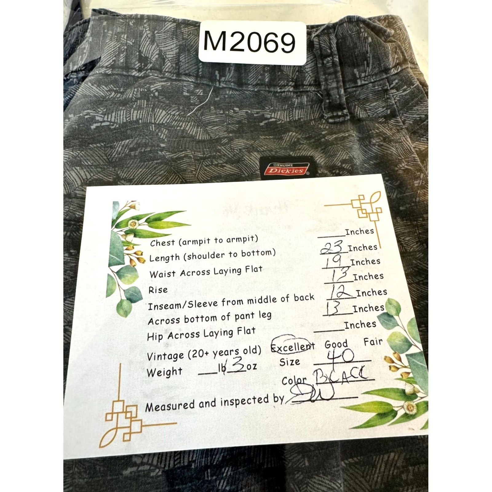 Dickies Dickies Shorts Mens Ripstop Black Camouflage Cotton Flat Front 40 Adult Regular Waist Inseam 12in Front Flat Front Casual Workwear Chin*** Size US 40 / EU 56 - 6 Thumbnail