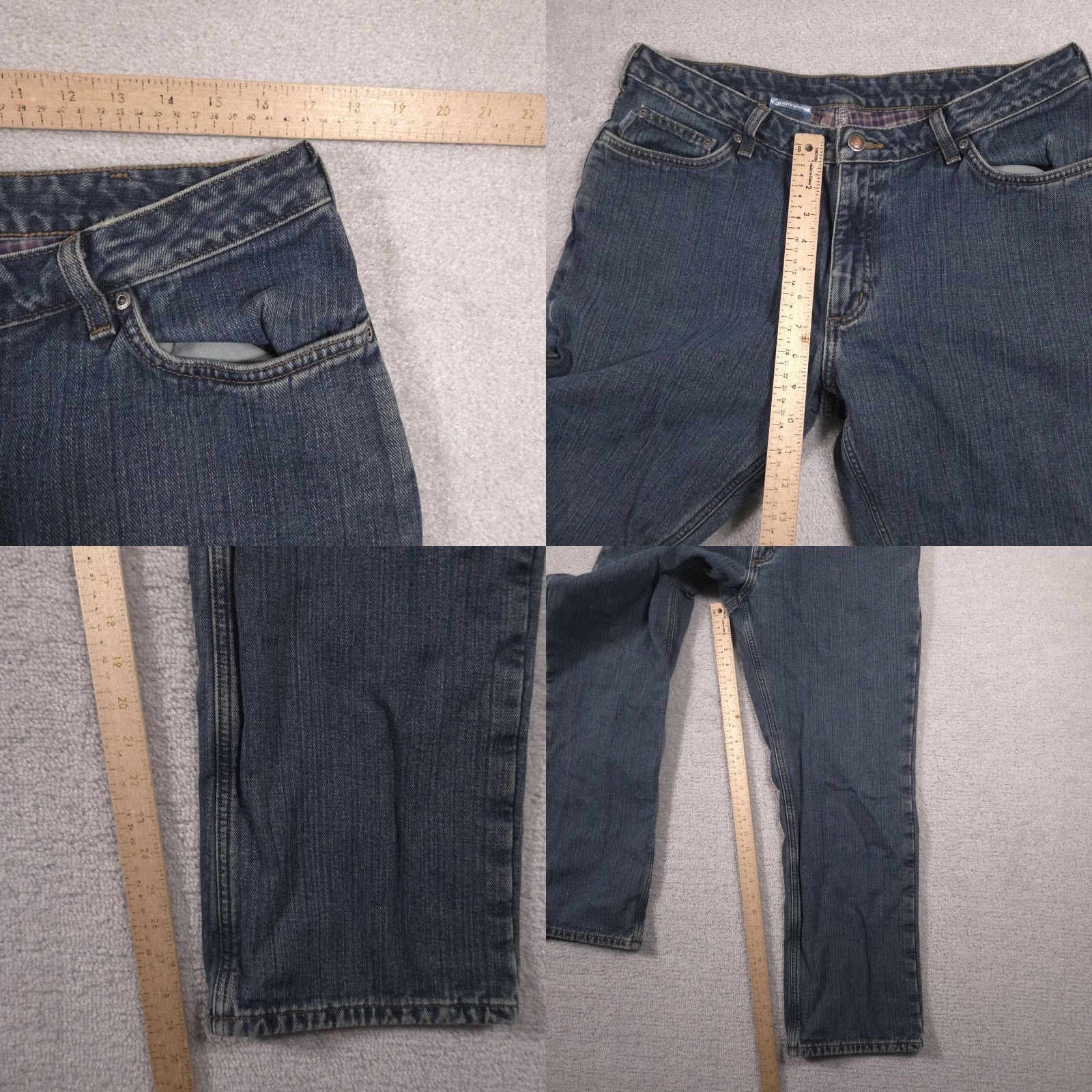 Carhartt Carhartt Jeans Womens 12x30 Blue Relaxed Fit Flannel Lined Straight Denim Pants Size 34" / US 12 / IT 48 - 8 Thumbnail