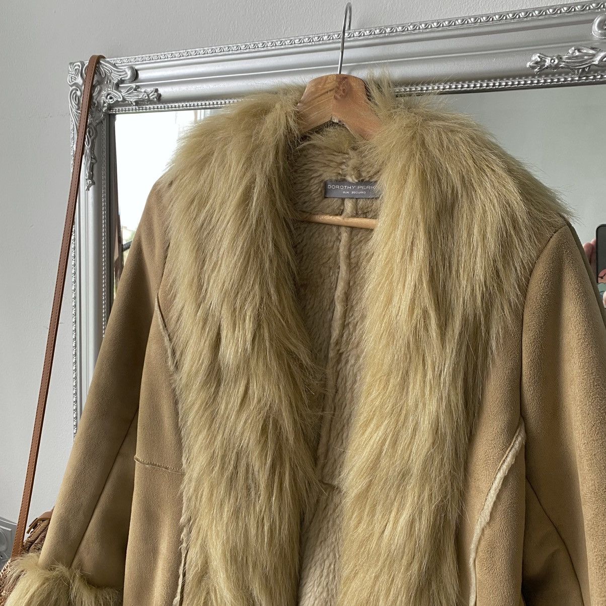 Miss Sixty Vintage 2000s Faux Fur Coat Maxi Y2K Grunge Penny Lane Size S / US 4 / IT 40 - 3 Thumbnail