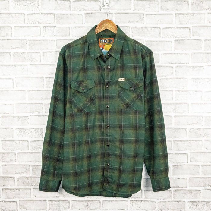 Dixxon DIXXON Flannel Co TORREY Button up Flannel Shirt Green Plaid ...
