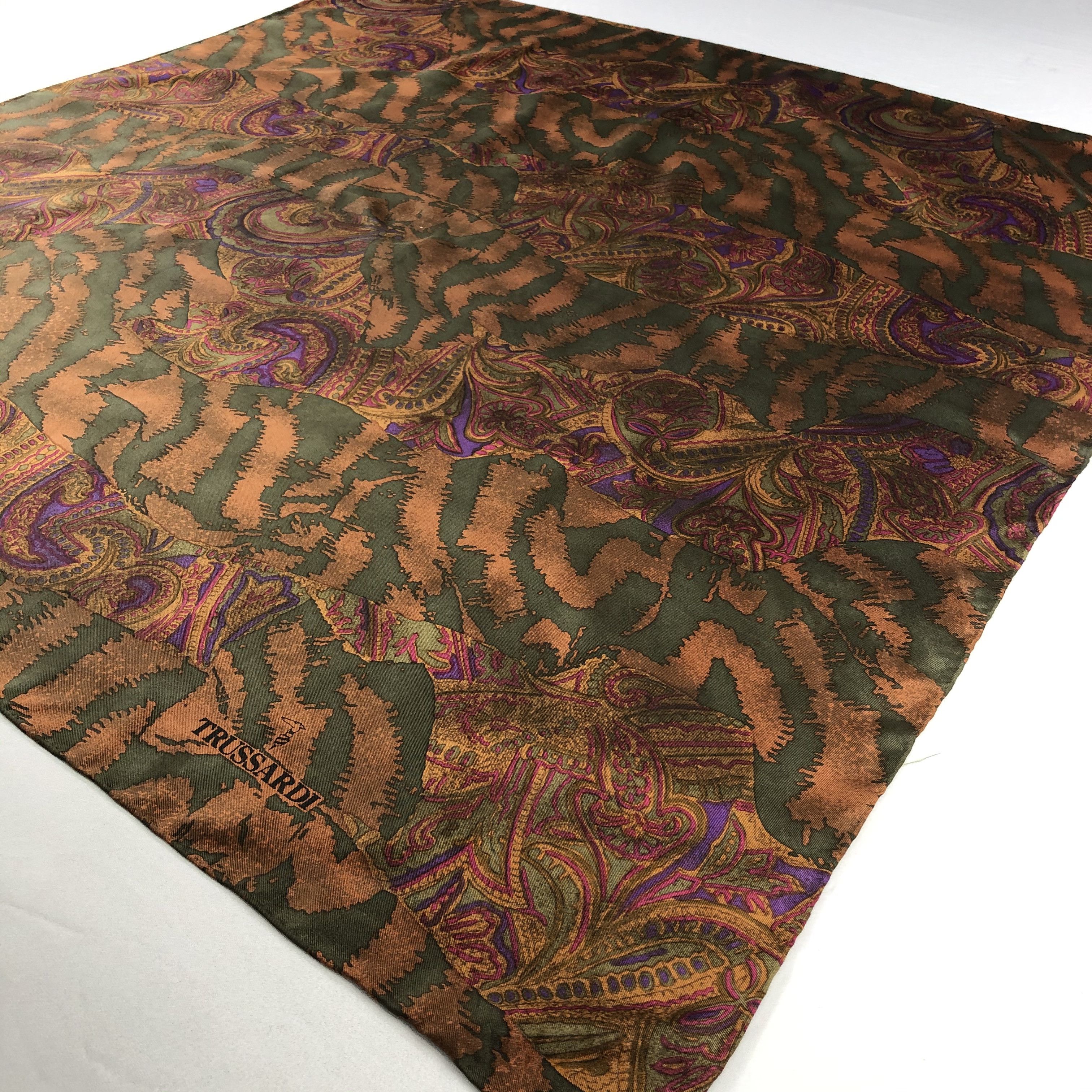 Trussardi Vintage Trussardi Silk Scarf Size ONE SIZE - 3 Thumbnail