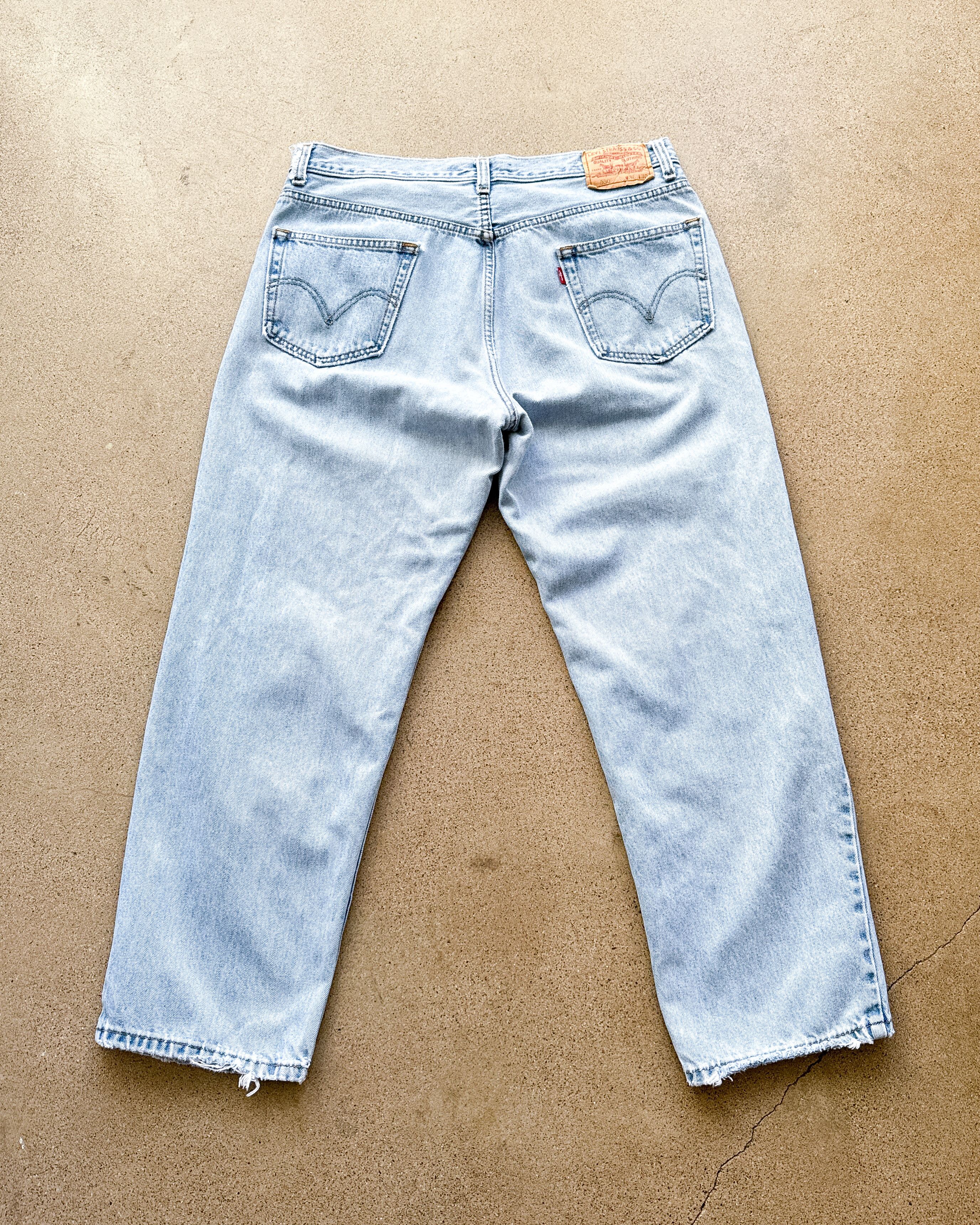 Levi's Vintage 2000s Levi's 550 Jeans Y2K Baggy Men's 34 Light Wash Size US 34 / EU 50 - 5 Thumbnail
