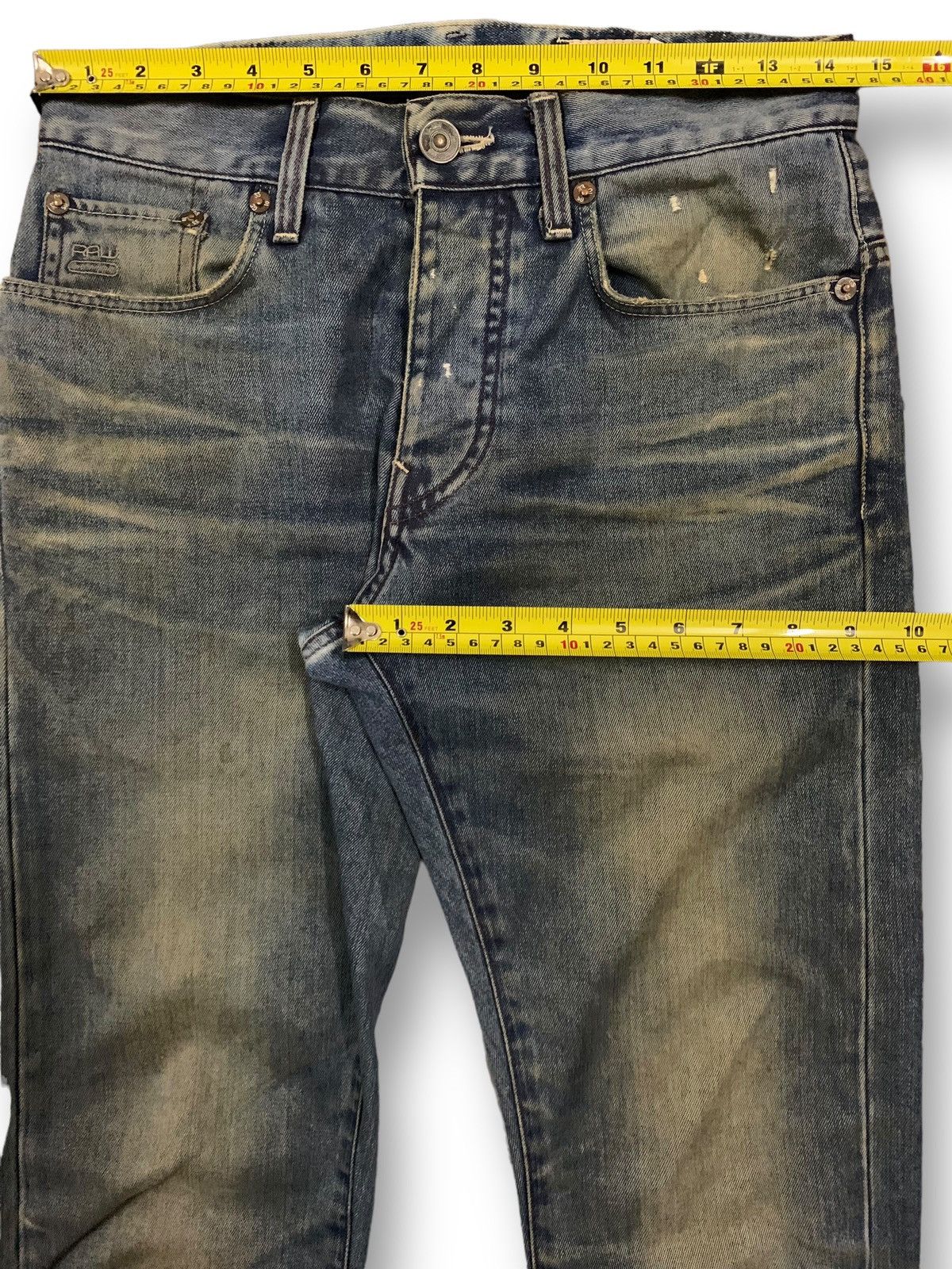 G-Star Vintage G Star Raw Mud Washed Slim Fit Jeans Made in Italy Size US 29 - 17 Thumbnail