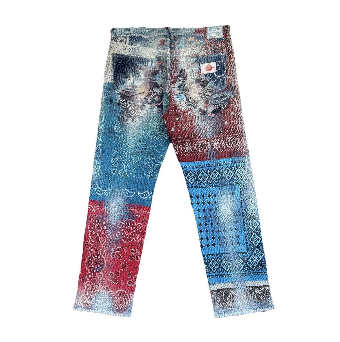 Proleta Re Art #791 1/1 HAND MADE DENIM JEANS RRP $7,430 Size US 36 / EU 52 - 2 Thumbnail