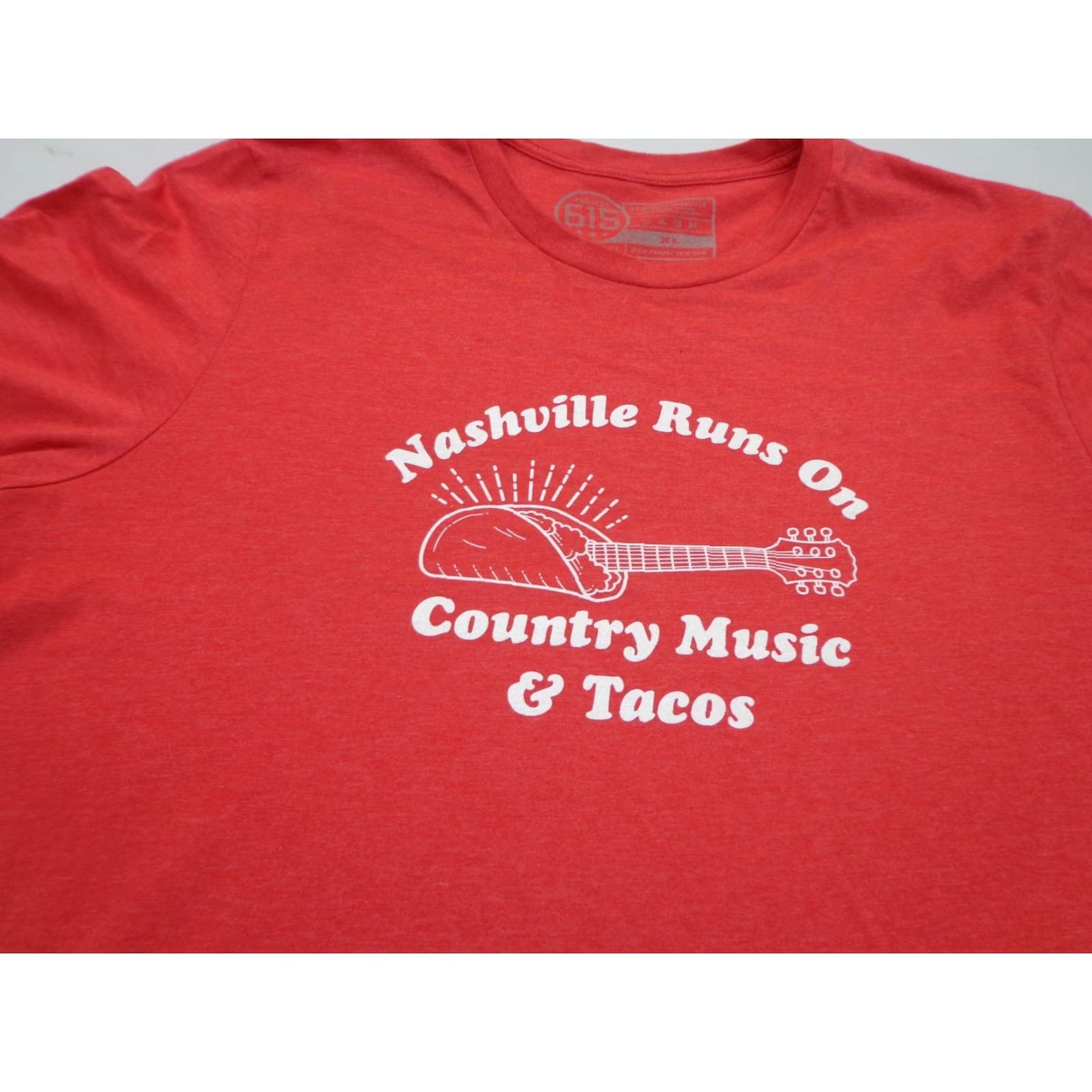 Y/Project PROJECT 615 Nashville Runs on Country Music & Tacos Red T-shirt XL Men Short Sleeve Heather? Size US XL / EU 56 / 4 - 2 Thumbnail