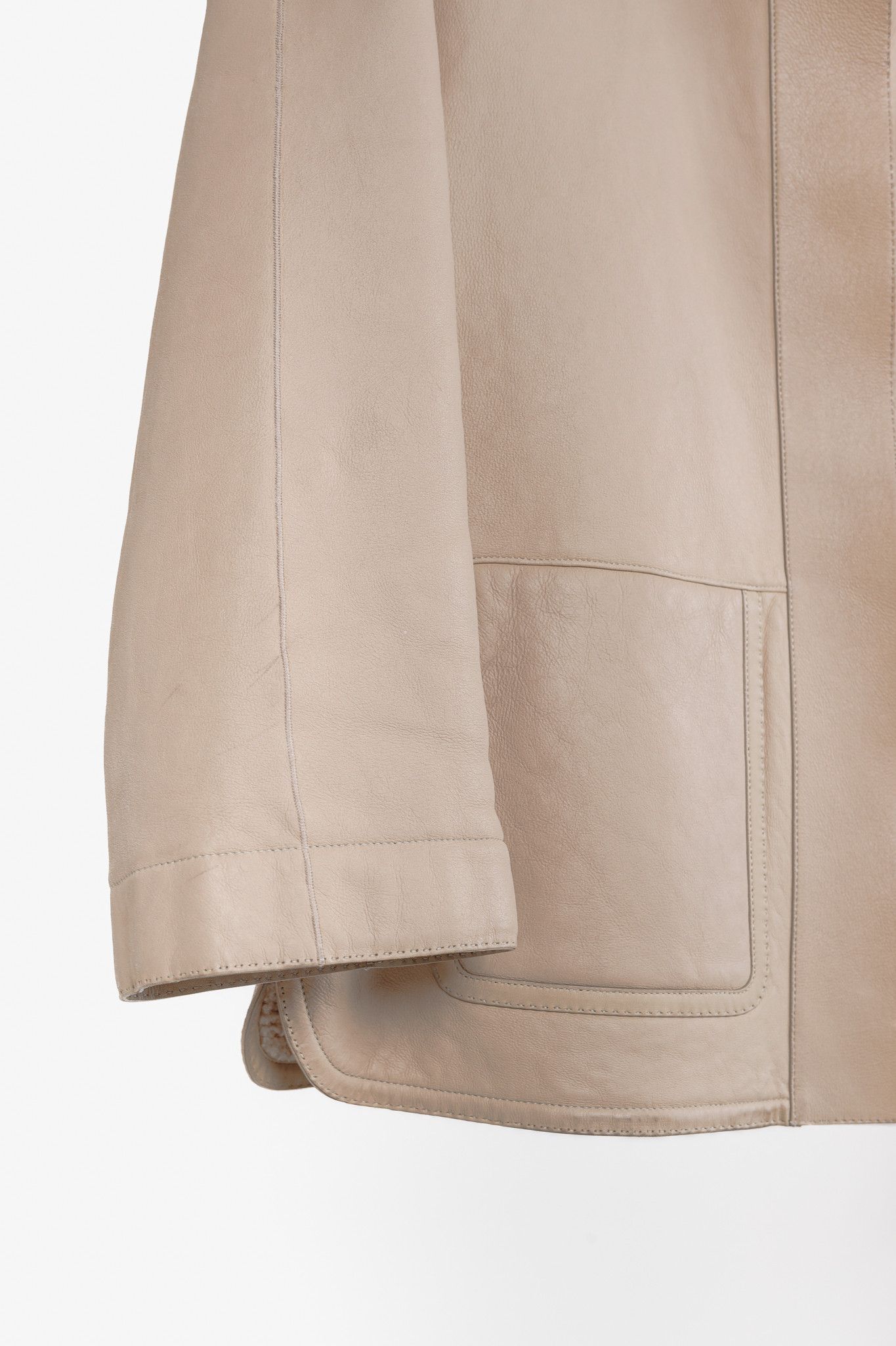 Loro Piana Loro Piana Ecru Lambskin Cropped Shearling Jacket Size S / US 4 / IT 40 - 6 Thumbnail