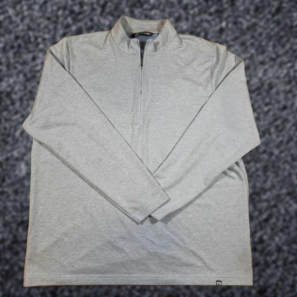 TravisMathew Travis Mathew Quarter Zip Men’s XL Light Blue Stretch Pullover Golf Size US XL / EU 56 / 4 - 1 Thumbnail