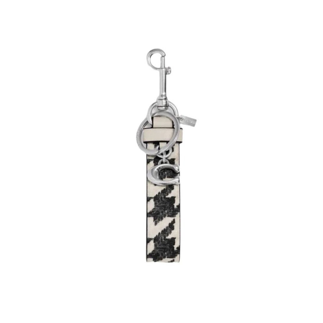 Coach Coach Houndstooth print Silver/Cream/Black Loop bag charm Size ONE SIZE - 1 Thumbnail