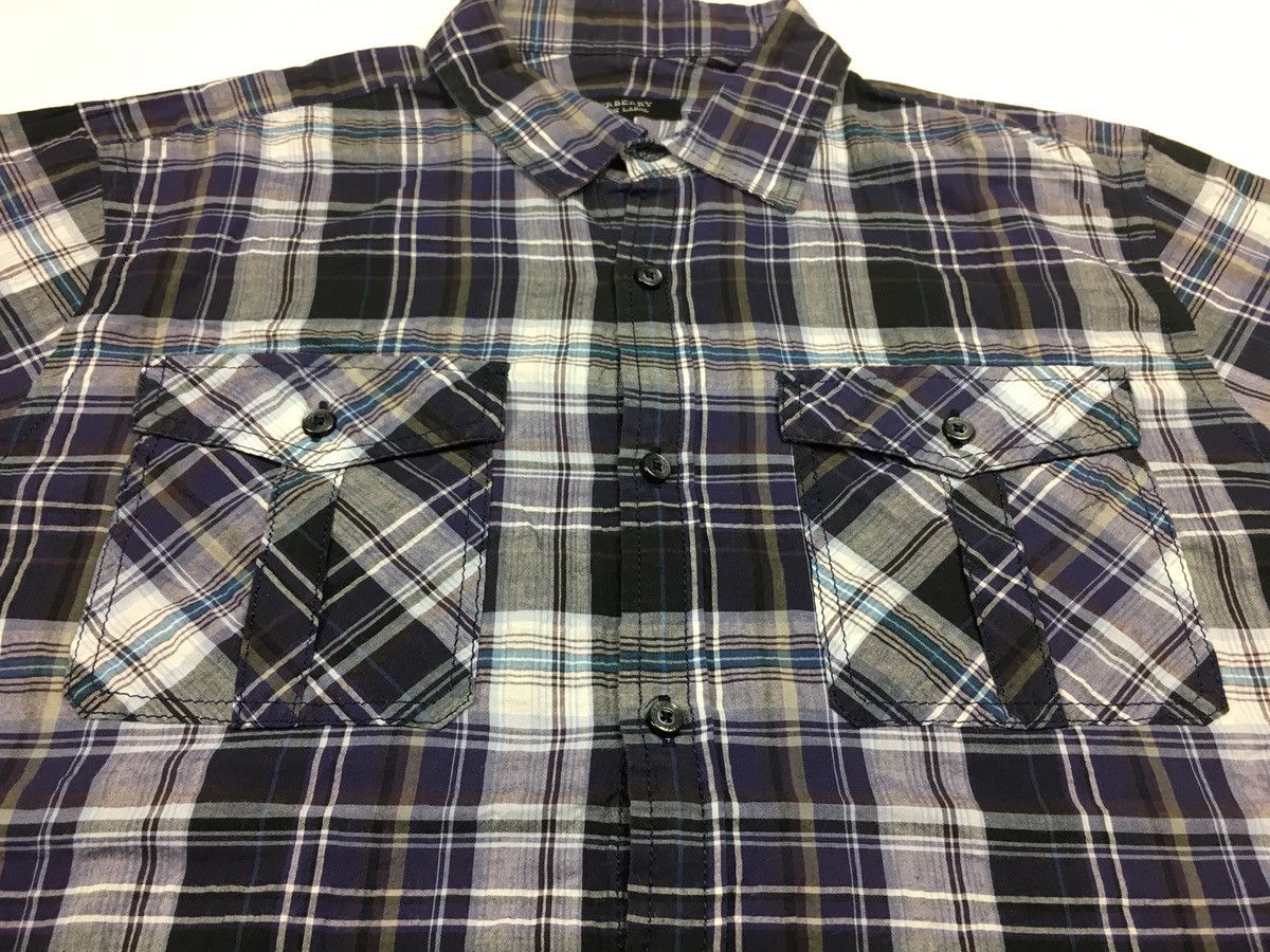 Burberry × Flannel Burberry Black Label Flannel Plaid Checked Double Pocket Size US L / EU 52-54 / 3 - 5 Thumbnail