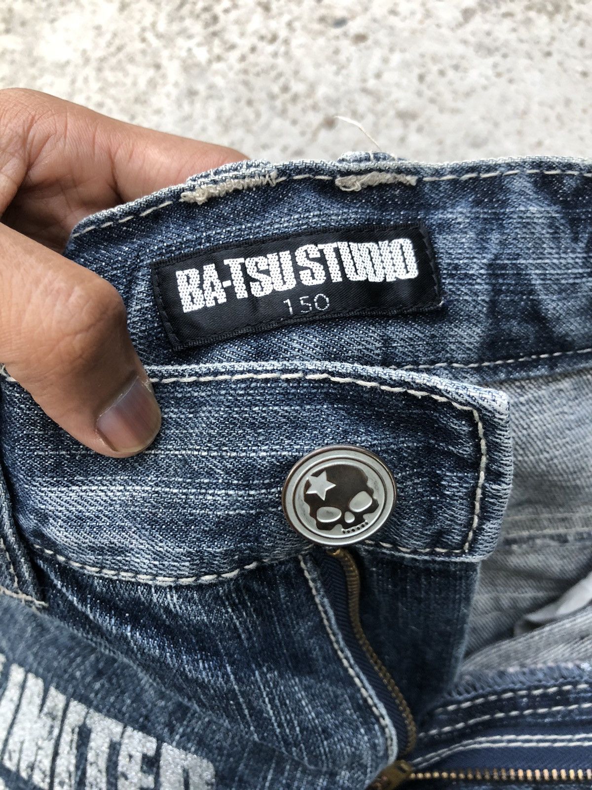 Japanese Brand BATSU STUDIO PAINTED DENIM Size US 28 / EU 44 - 5 Thumbnail