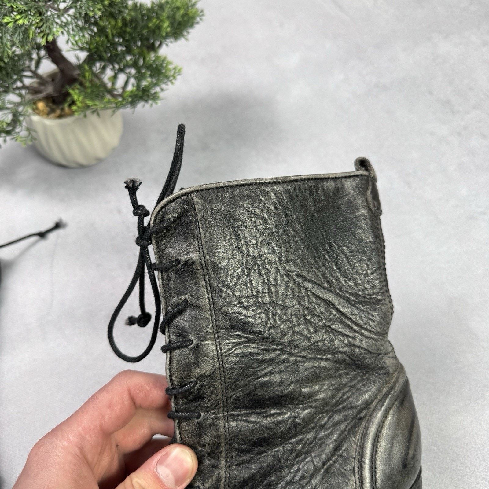Allsaints All Saints Amarante Heel Distressed Leather Boots 39 US9 Size US 9 / IT 39 - 16 Thumbnail